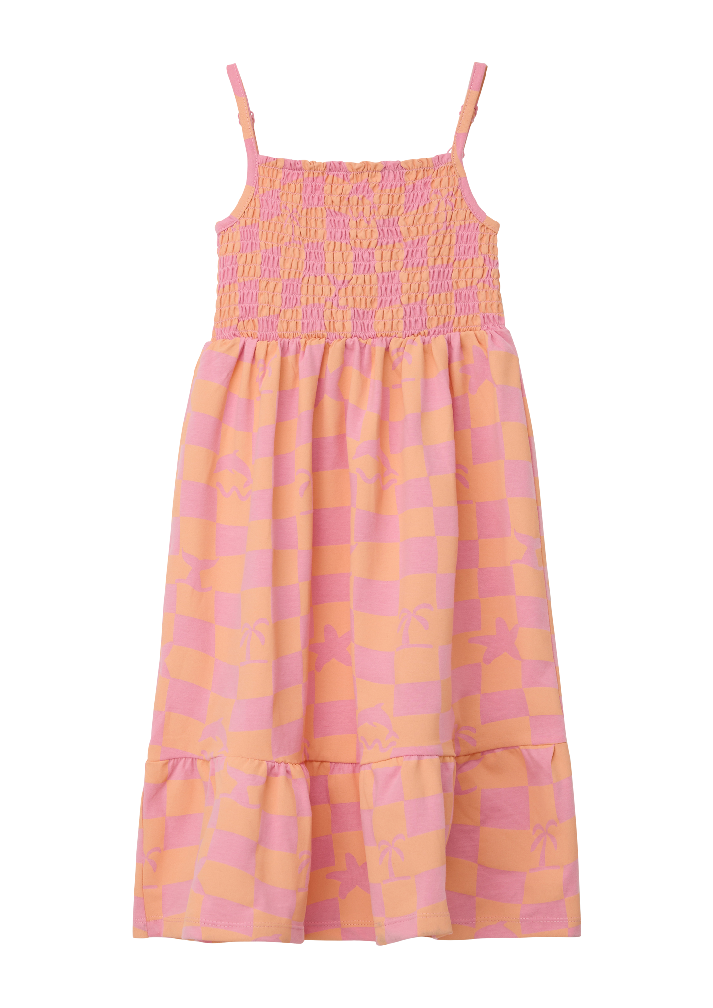 s.Oliver - Jerseykleid mit Smok-Detail, Kinder, Rosa