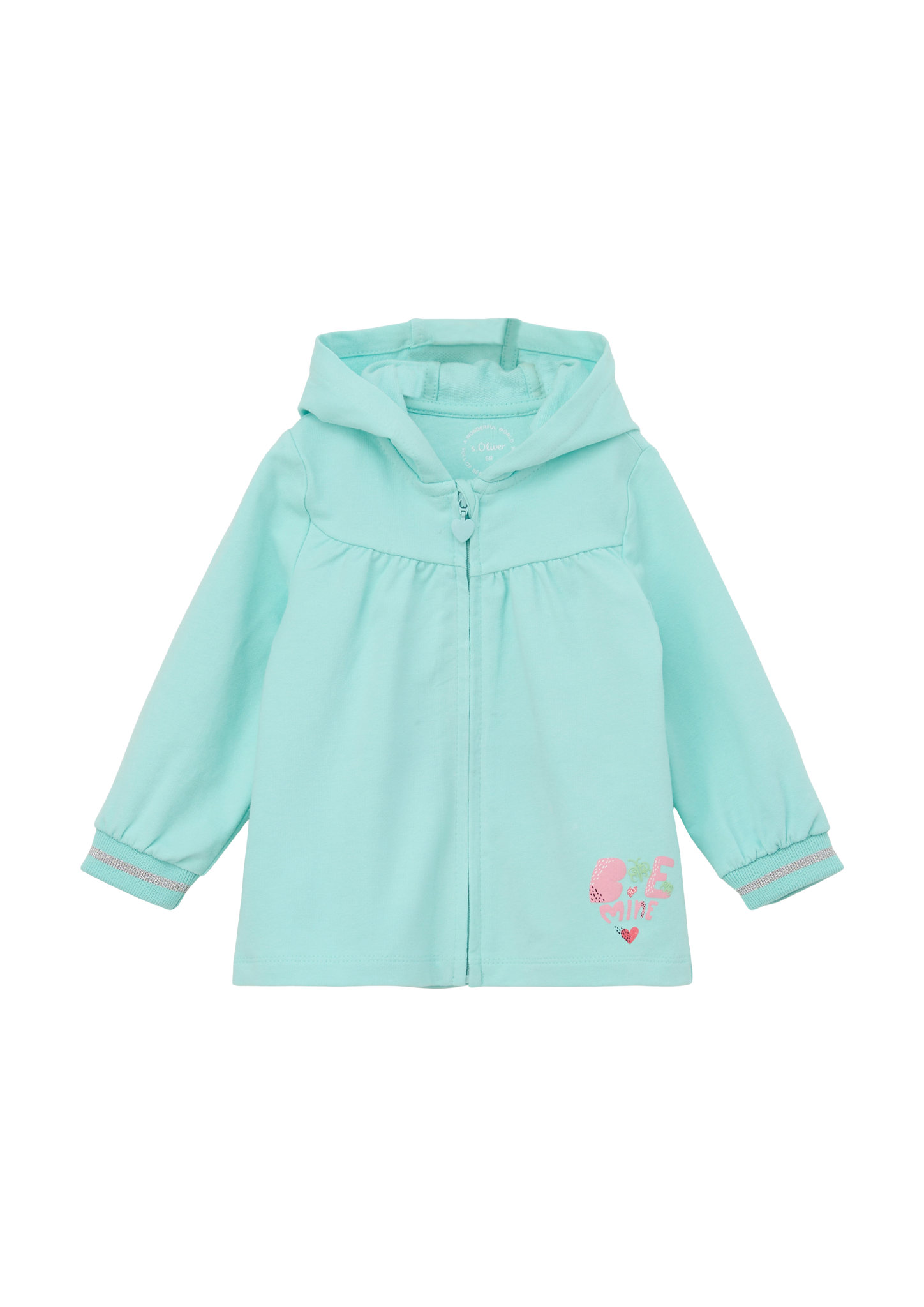 s.Oliver - Sweatshirt Jacke mit Glitzer-Details, Babys, türkis