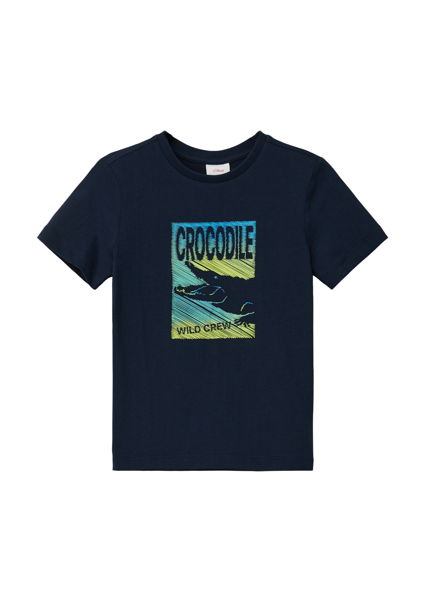 s.Oliver - T-Shirt mit Frontprint, Kinder, blau