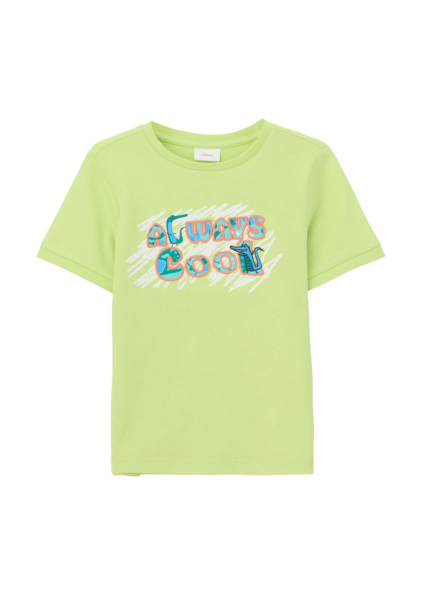 s.Oliver - T-Shirt mit Print, Kinder, grün