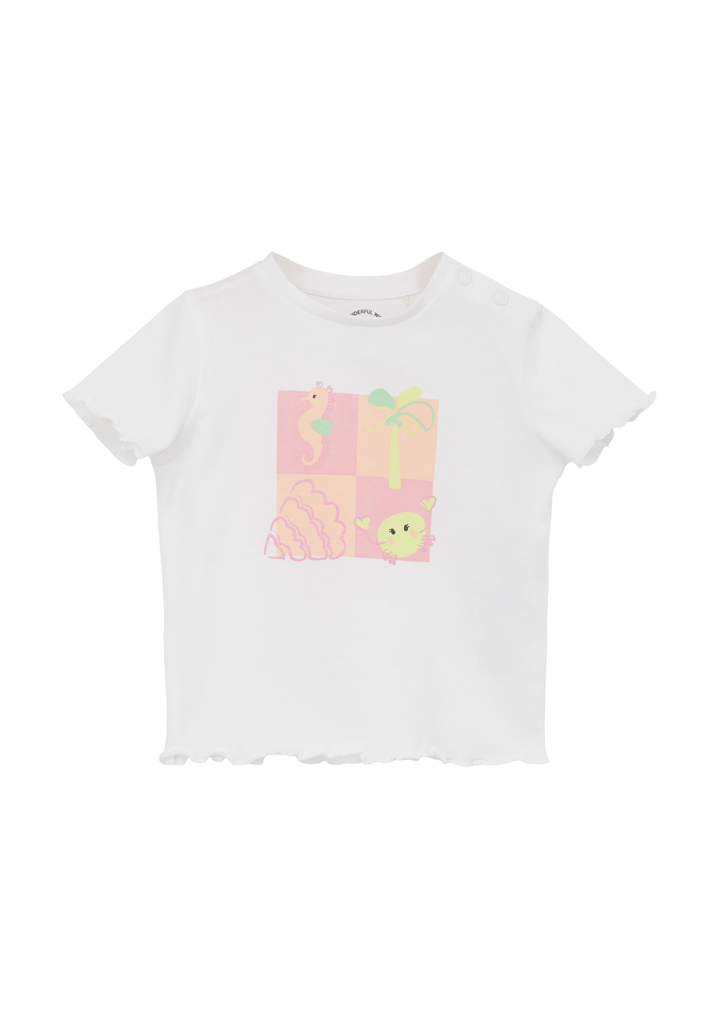 s.Oliver - Jerseyshirt mit Frontprint, Babys, weiß