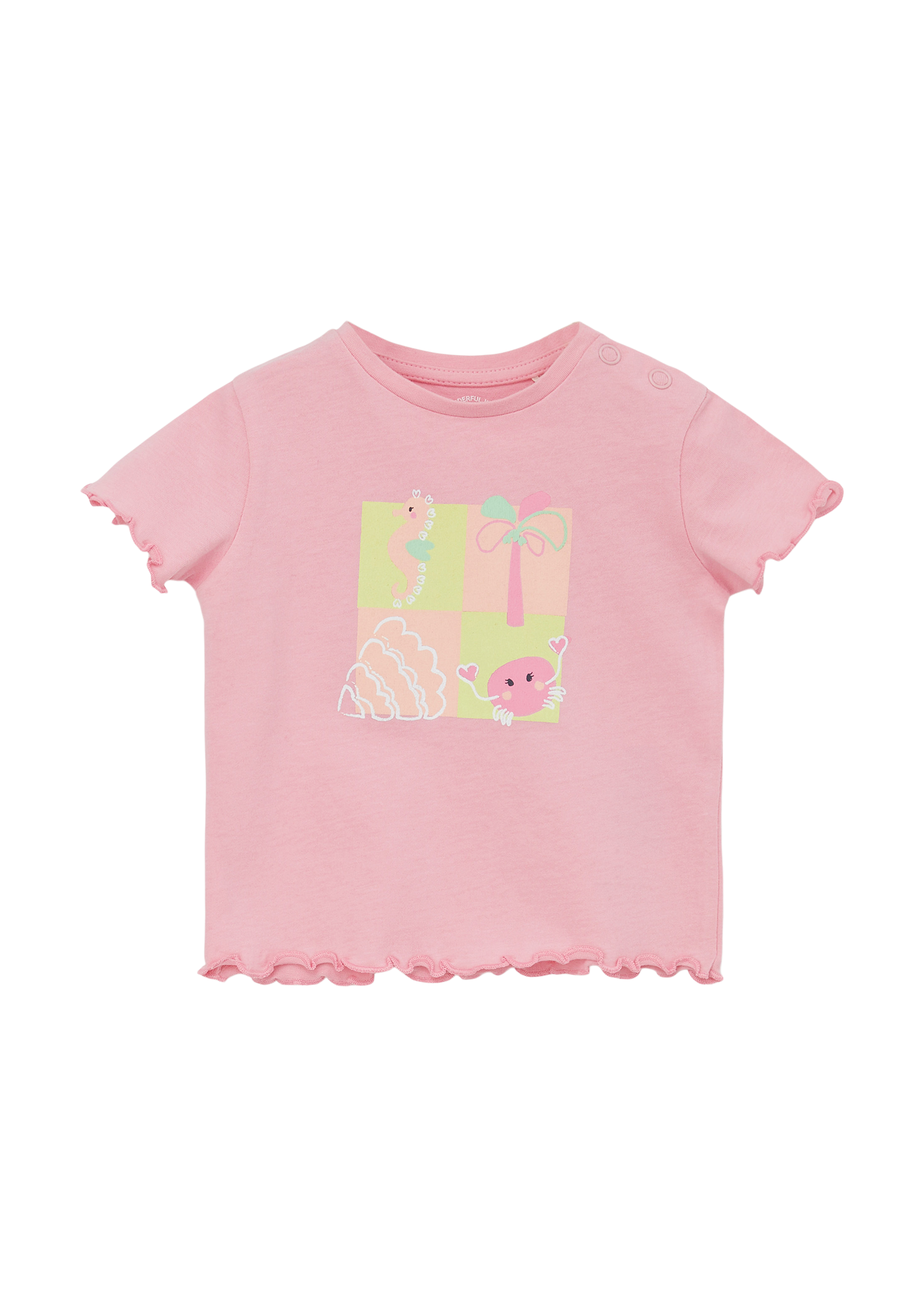 s.Oliver - Jerseyshirt mit Frontprint, Babys, Rosa