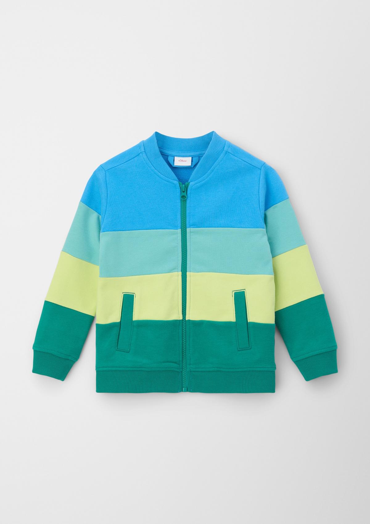 s.Oliver Colour block sweatshirt jacket