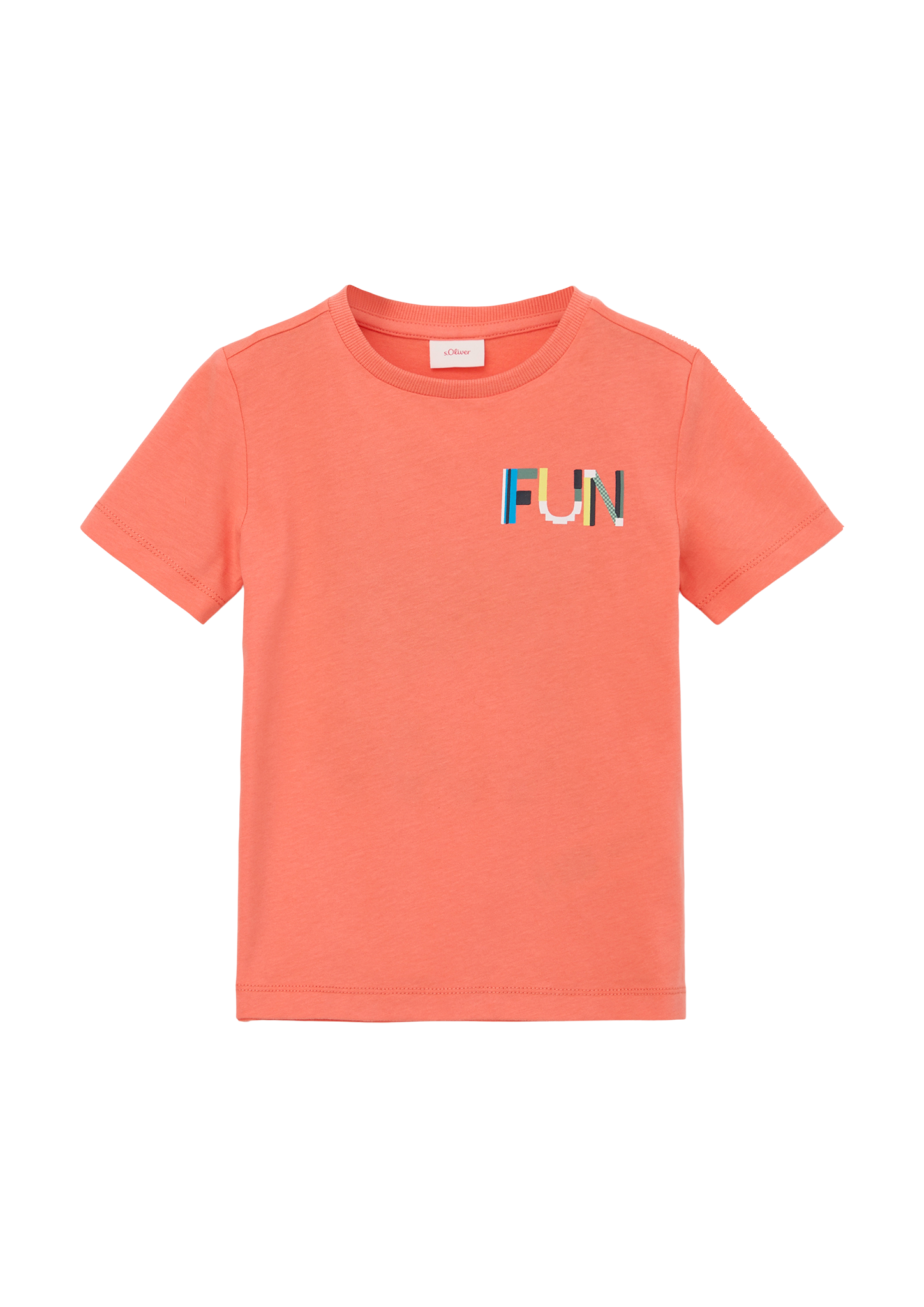 s.Oliver - T-Shirt mit Rückenprint, Kinder, Orange