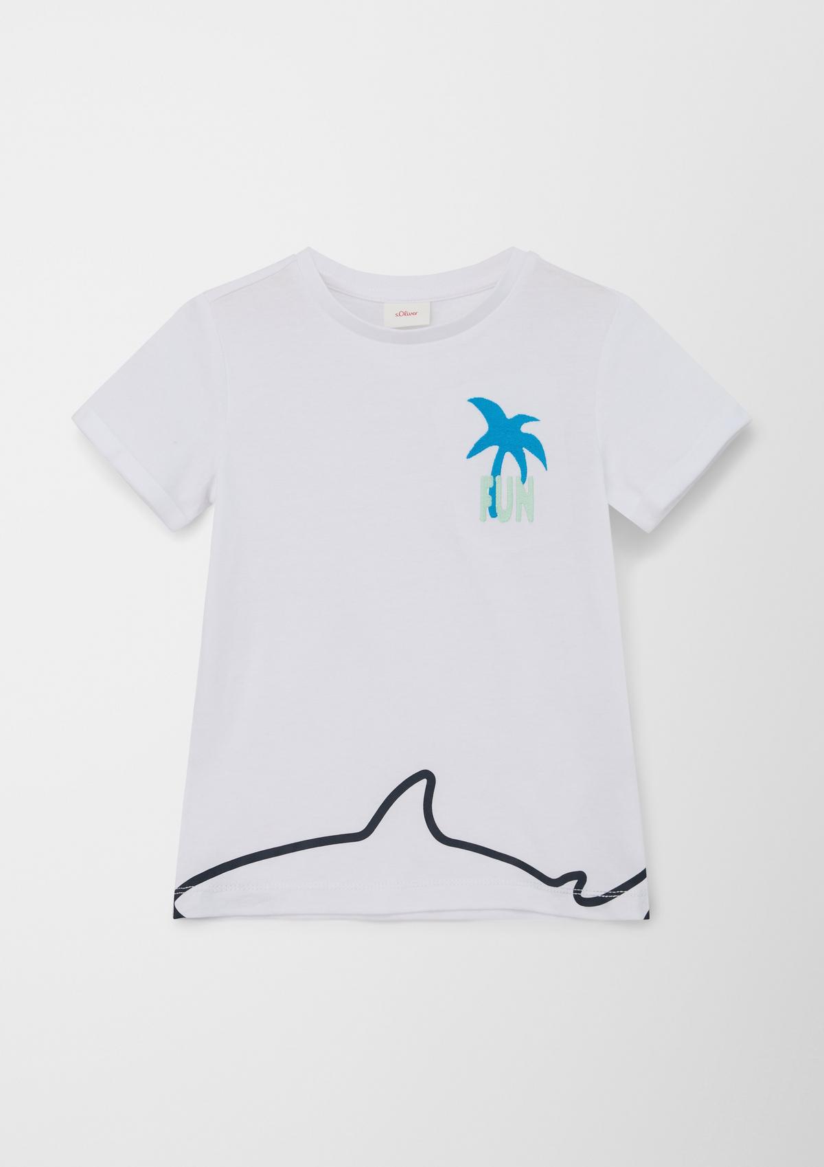 print front T-shirt white with a -