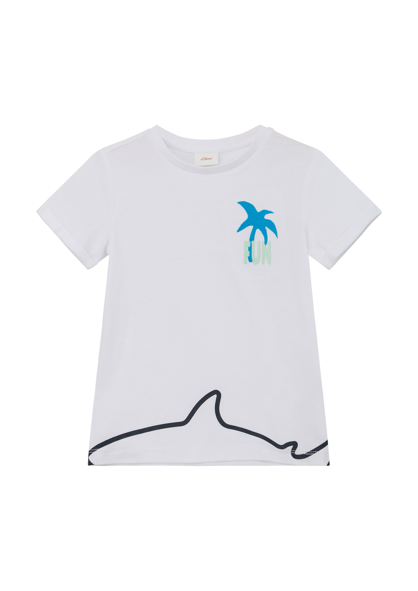 s.Oliver - T-Shirt mit Artwork, Kinder, weiß