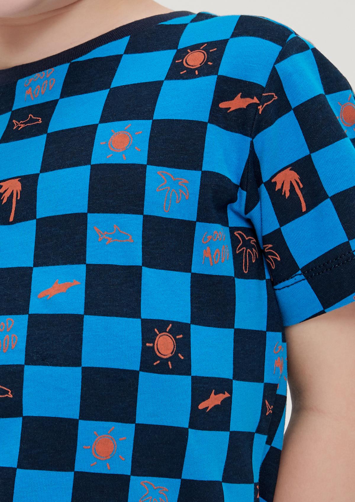 s.Oliver T-Shirt mit Karo-Muster