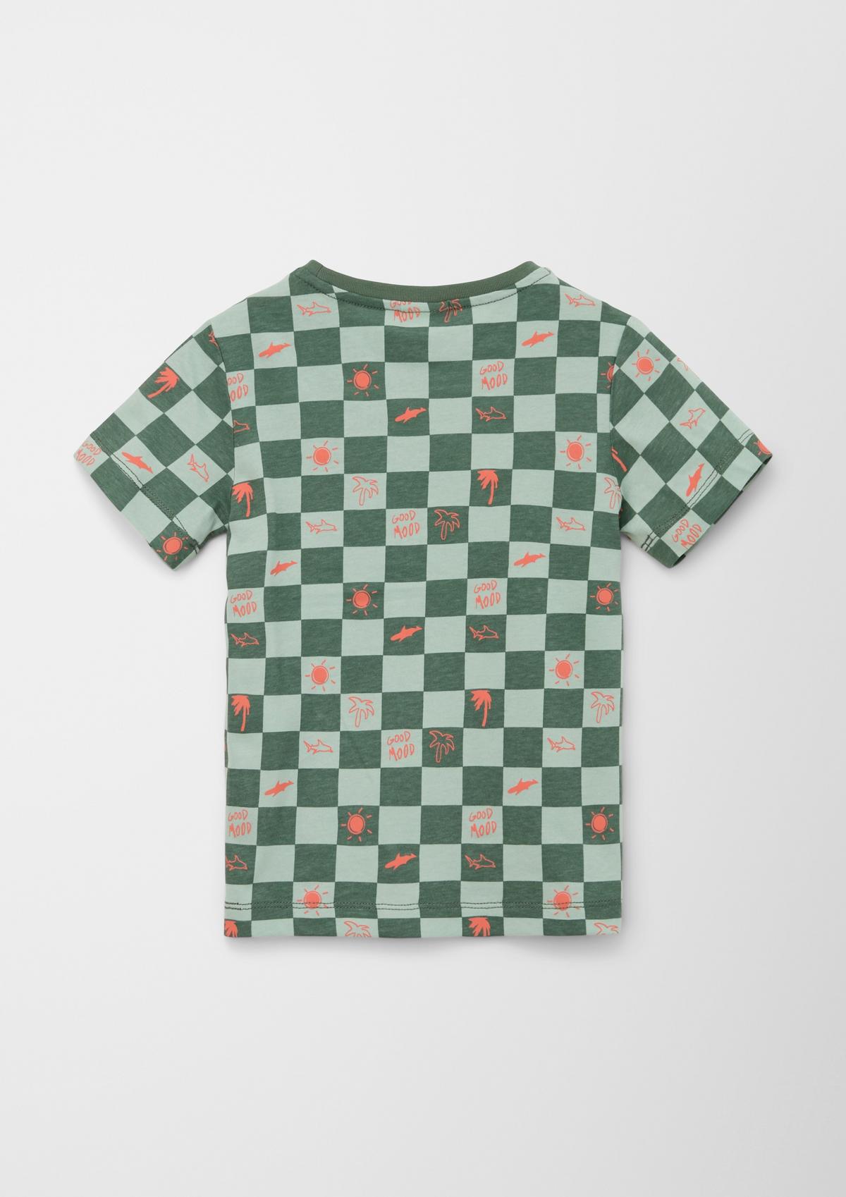 s.Oliver T-Shirt mit Karo-Muster