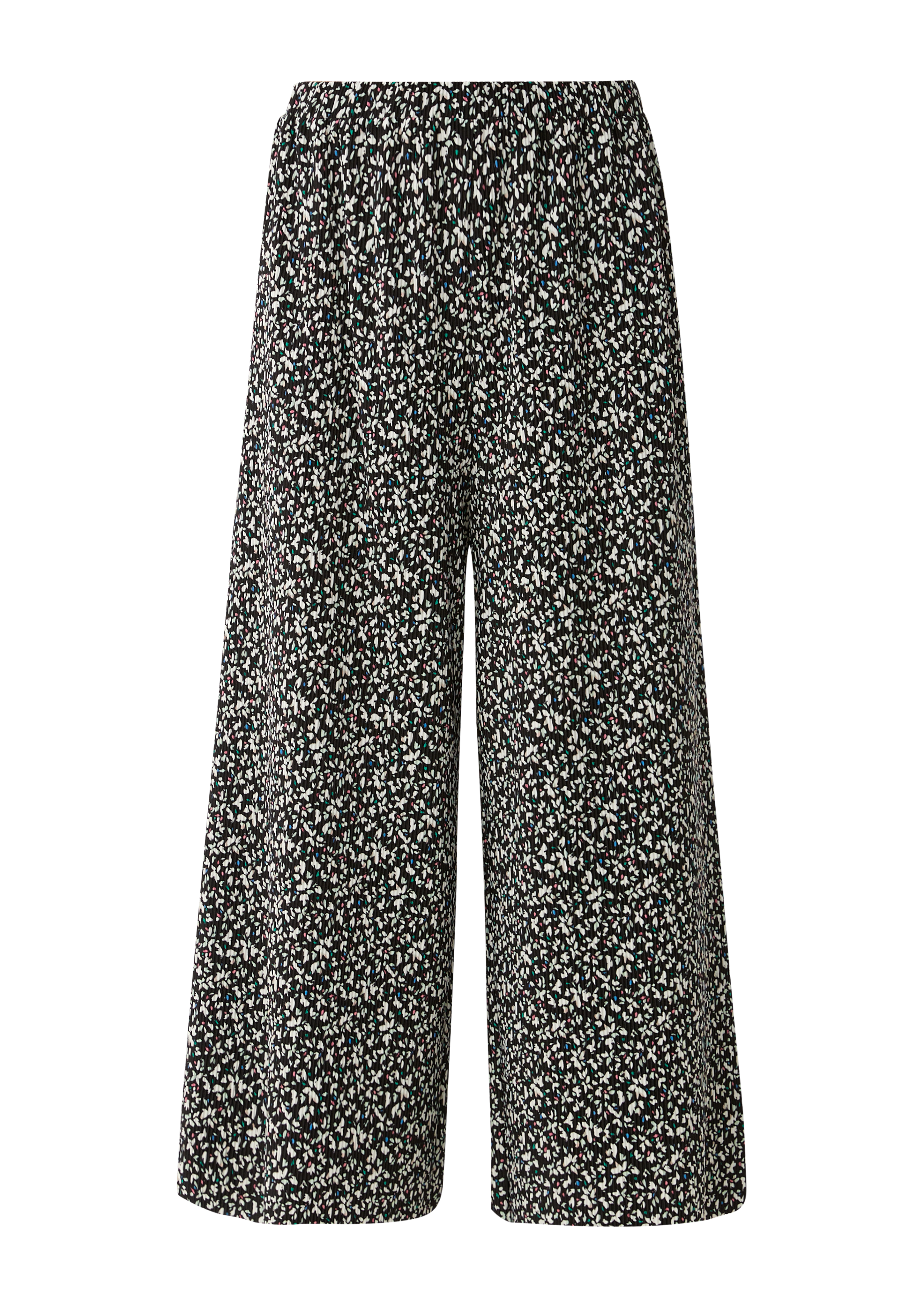 s.Oliver - Regular: Culotte mit Allover-Print, Damen, schwarz