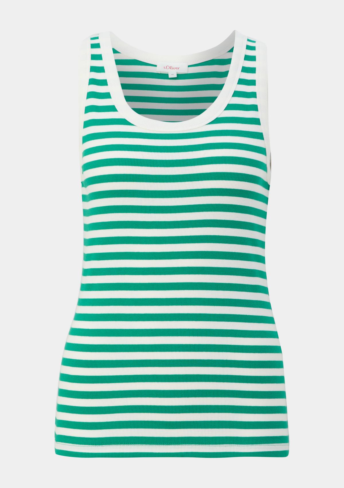 s.Oliver Striped top with a ribbed texture