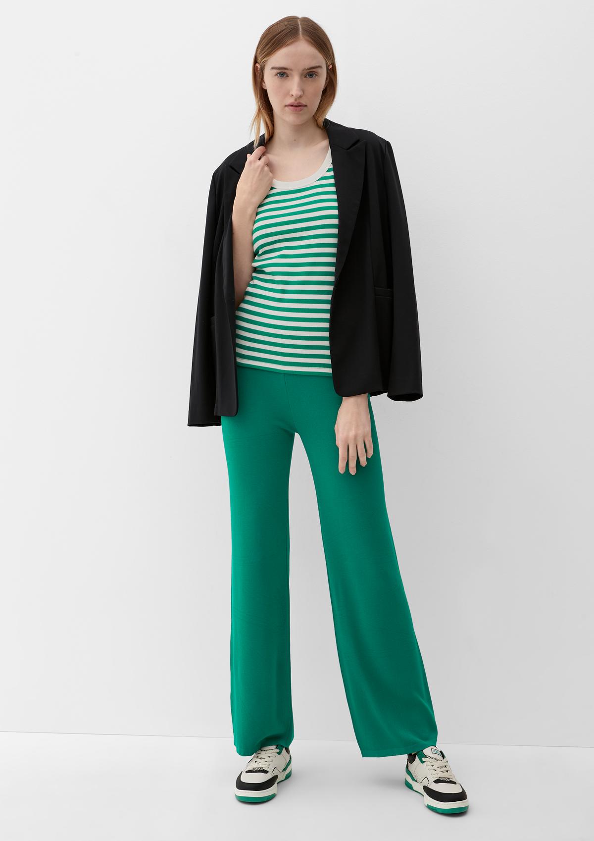 s.Oliver Striped top with a ribbed texture