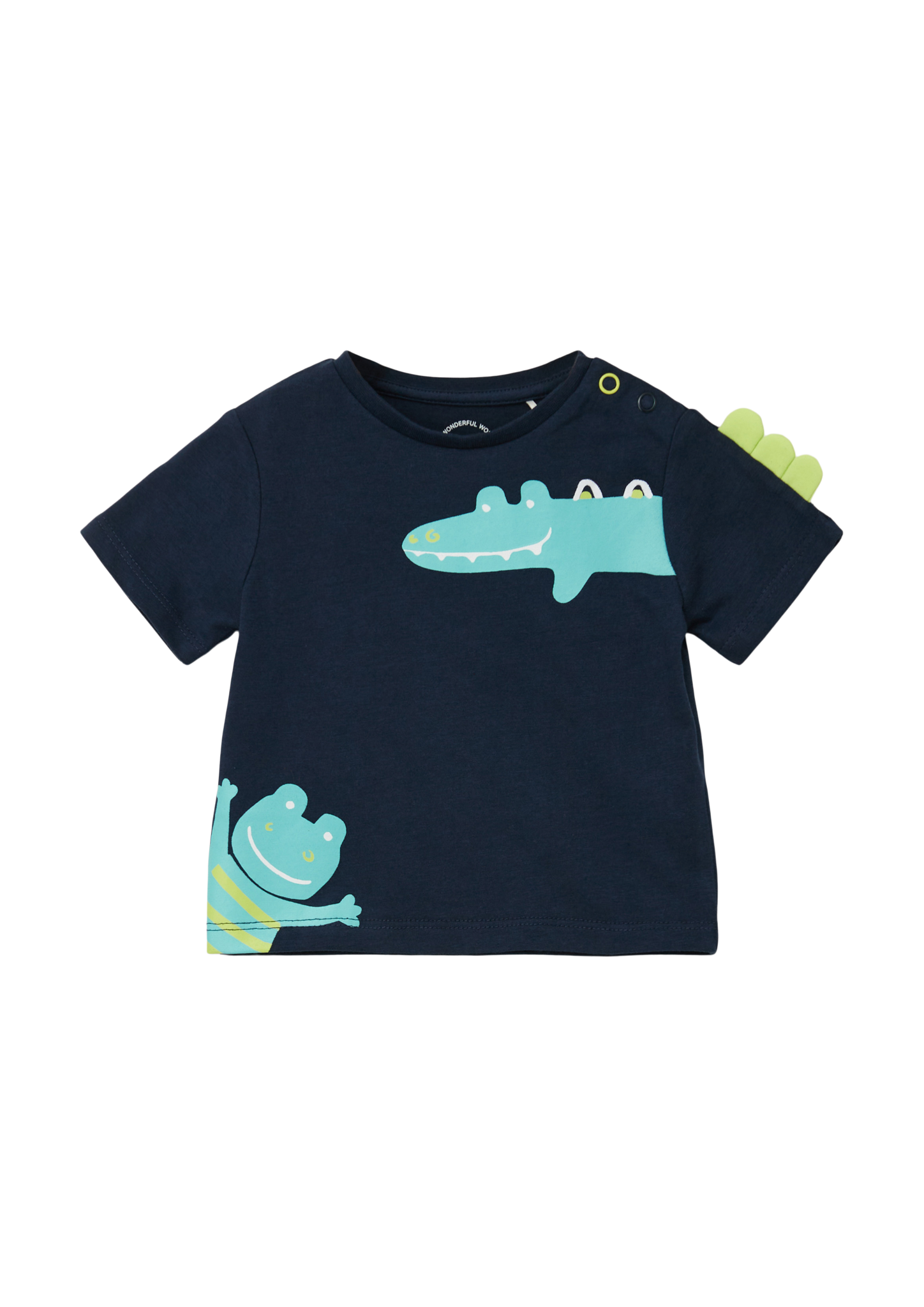 s.Oliver - T-Shirt mit Zacken-Applikation, Babys, blau