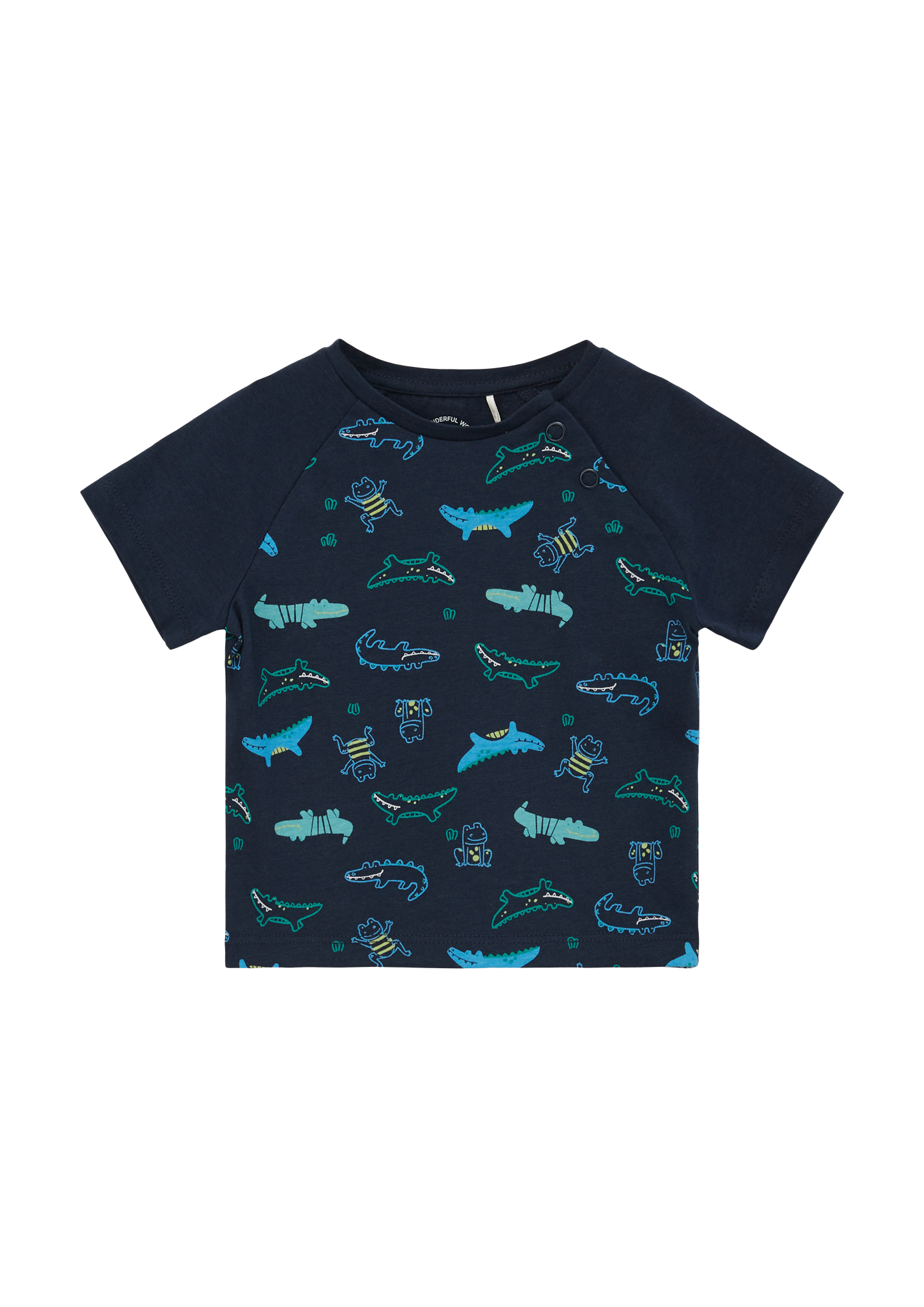 s.Oliver - T-Shirt mit Allover-Print, Babys, blau