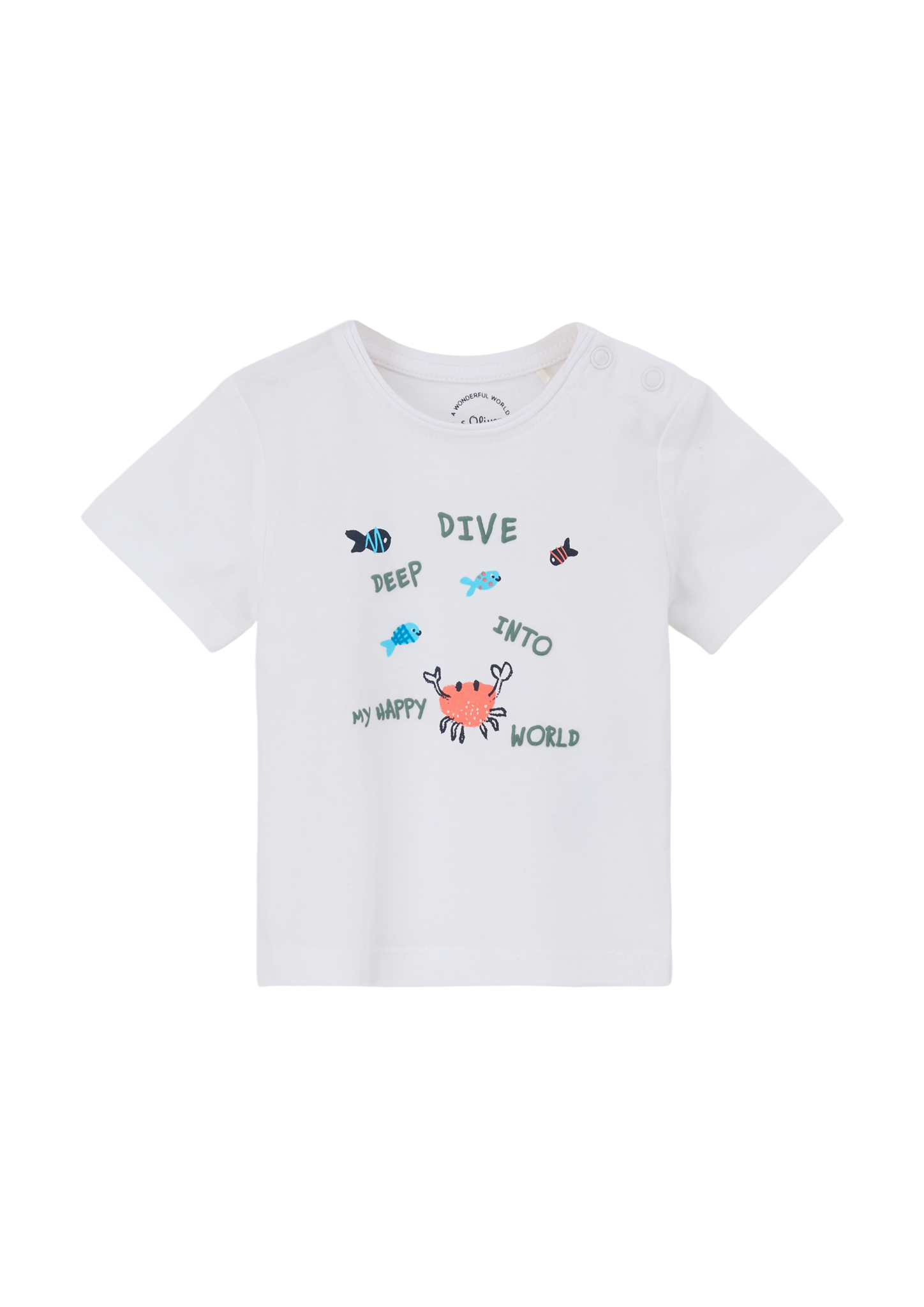 s.Oliver - T-Shirt mit Grafik-Print, Babys, weiß