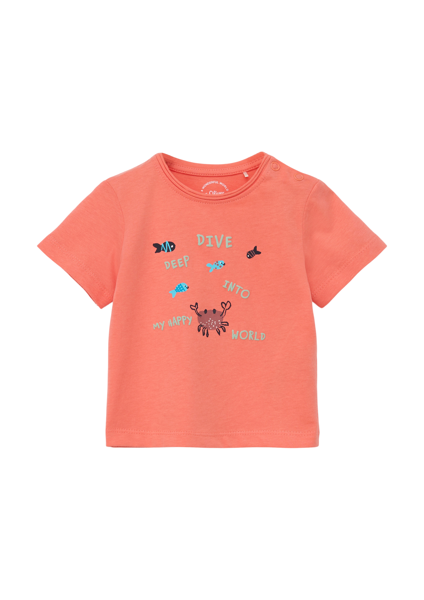 s.Oliver - T-Shirt mit Grafik-Print, Babys, Orange