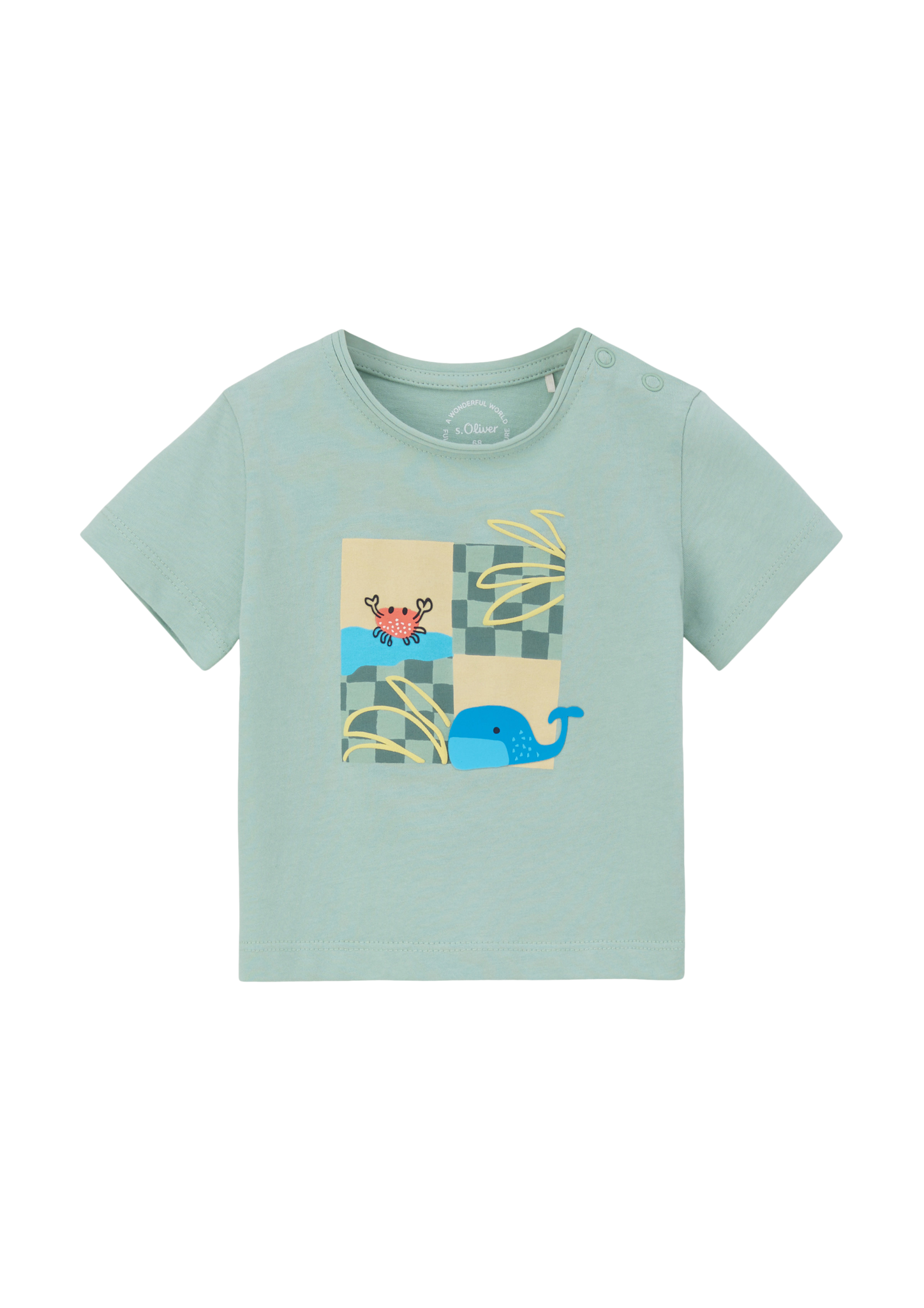 s.Oliver - T-Shirt mit Frontprint, Babys, türkis