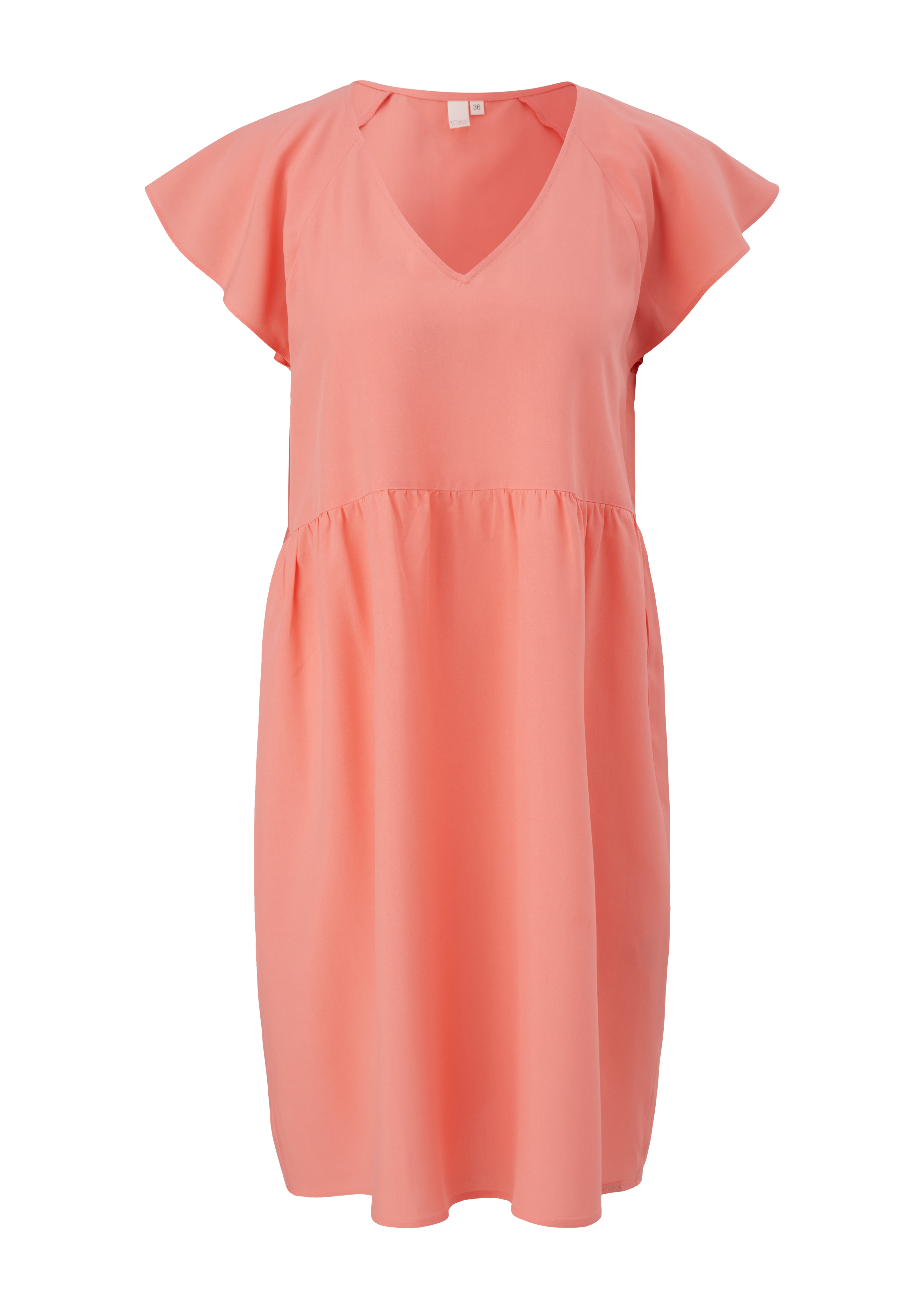 QS - Kurzes Kleid aus Viskose, Damen, Rosa