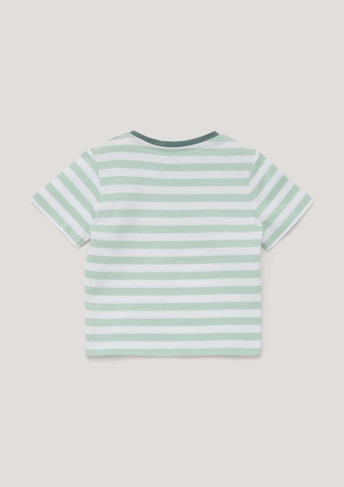 T-shirt with contrasting details - ocean green