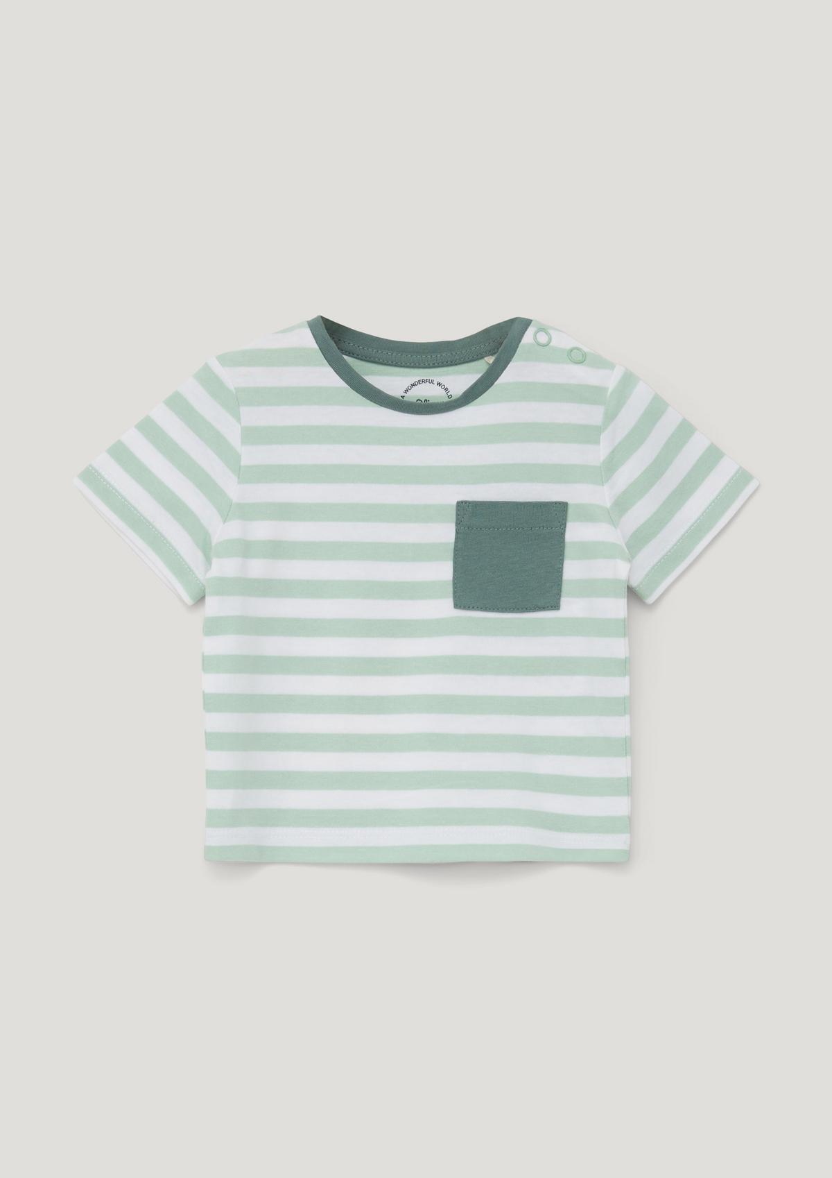 T-shirt with contrasting ocean - green details