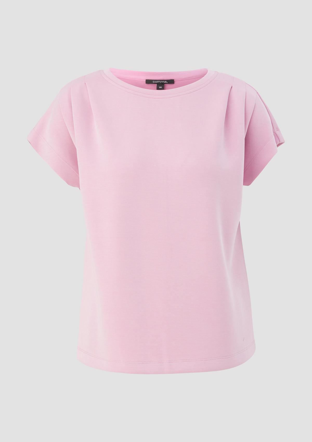 Blusenshirt mit Raffungs-Detail - rosa | Comma