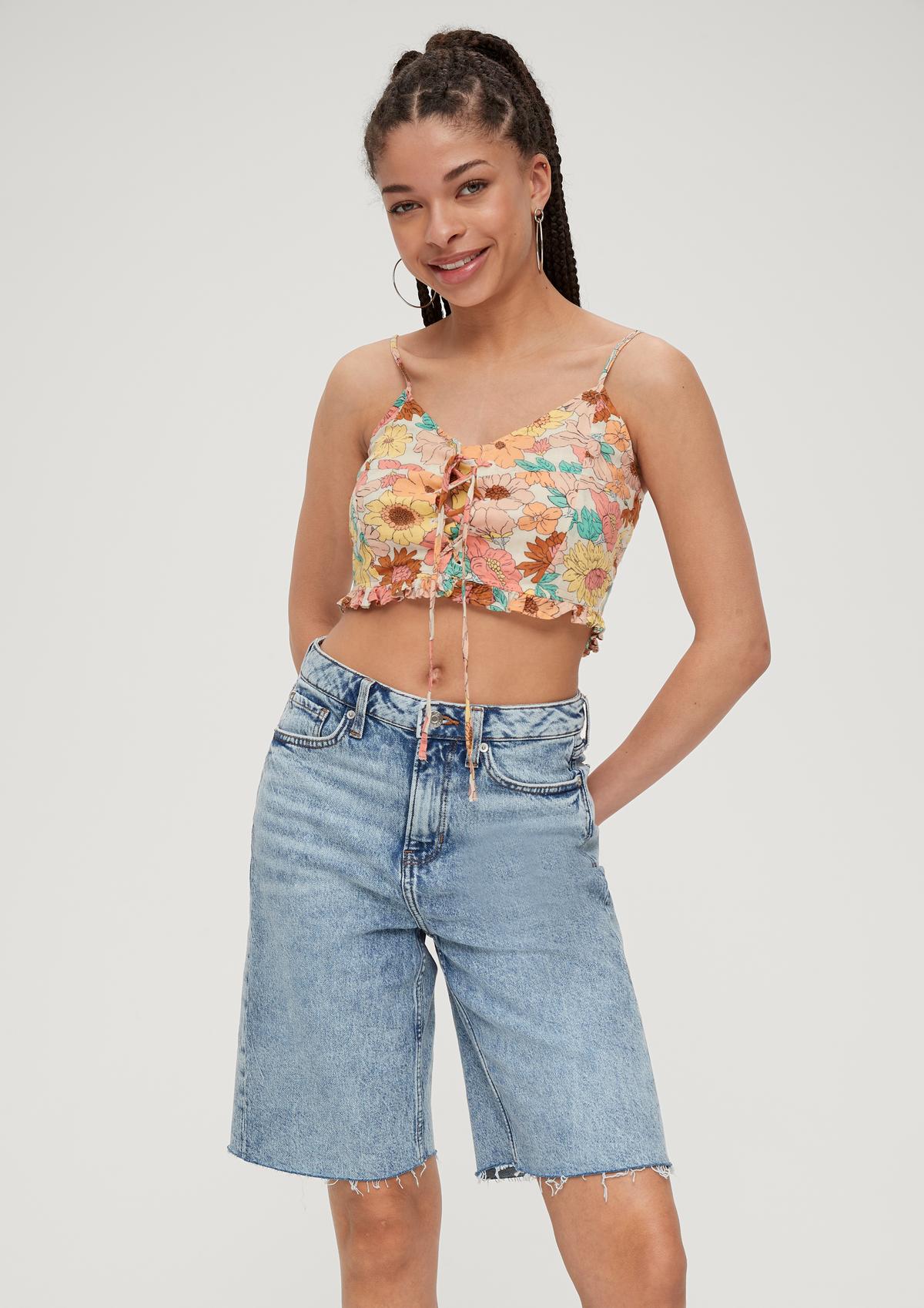s.Oliver Cropped blouse met motief