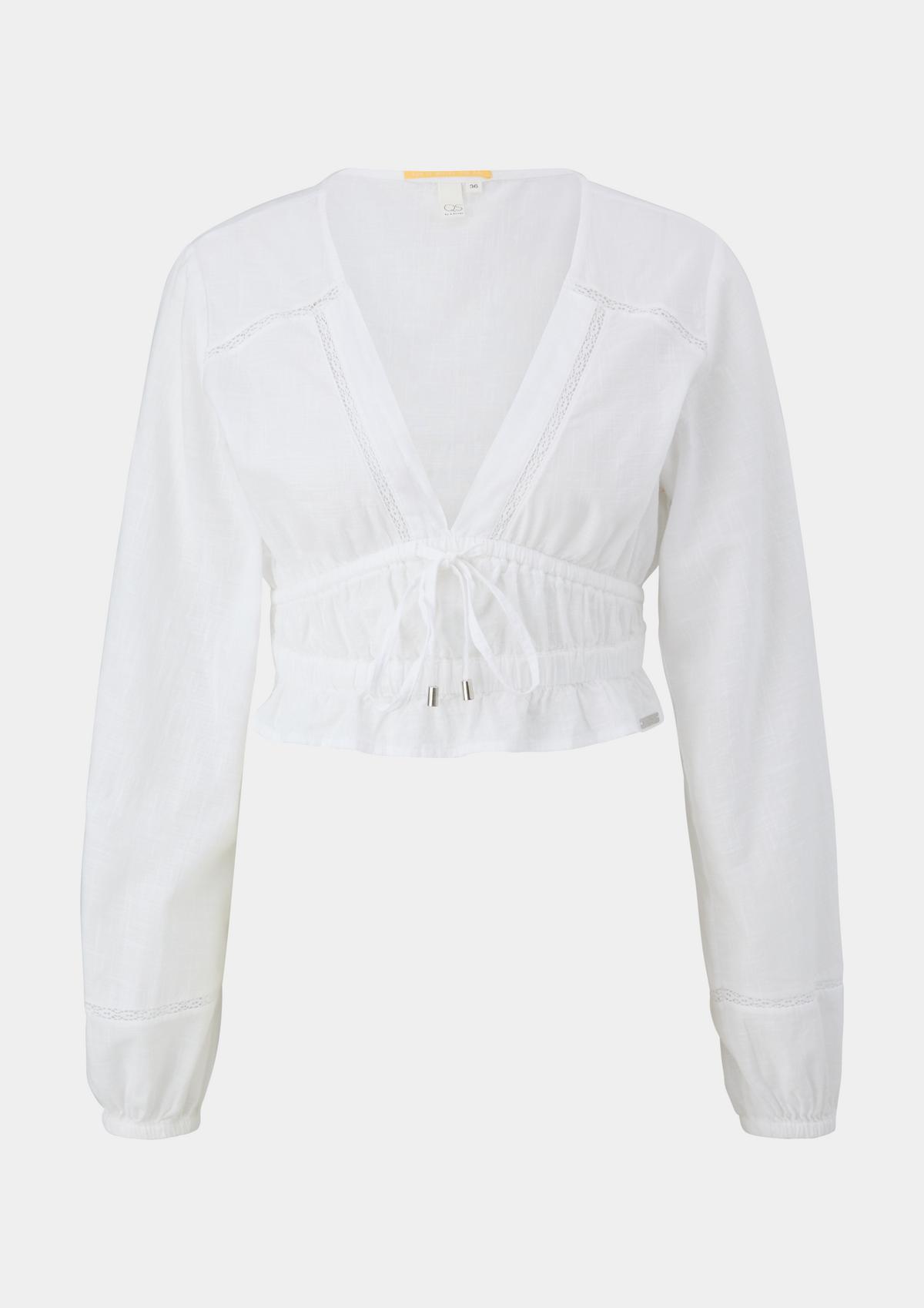 s.Oliver Dobby-blouse met strikdetail