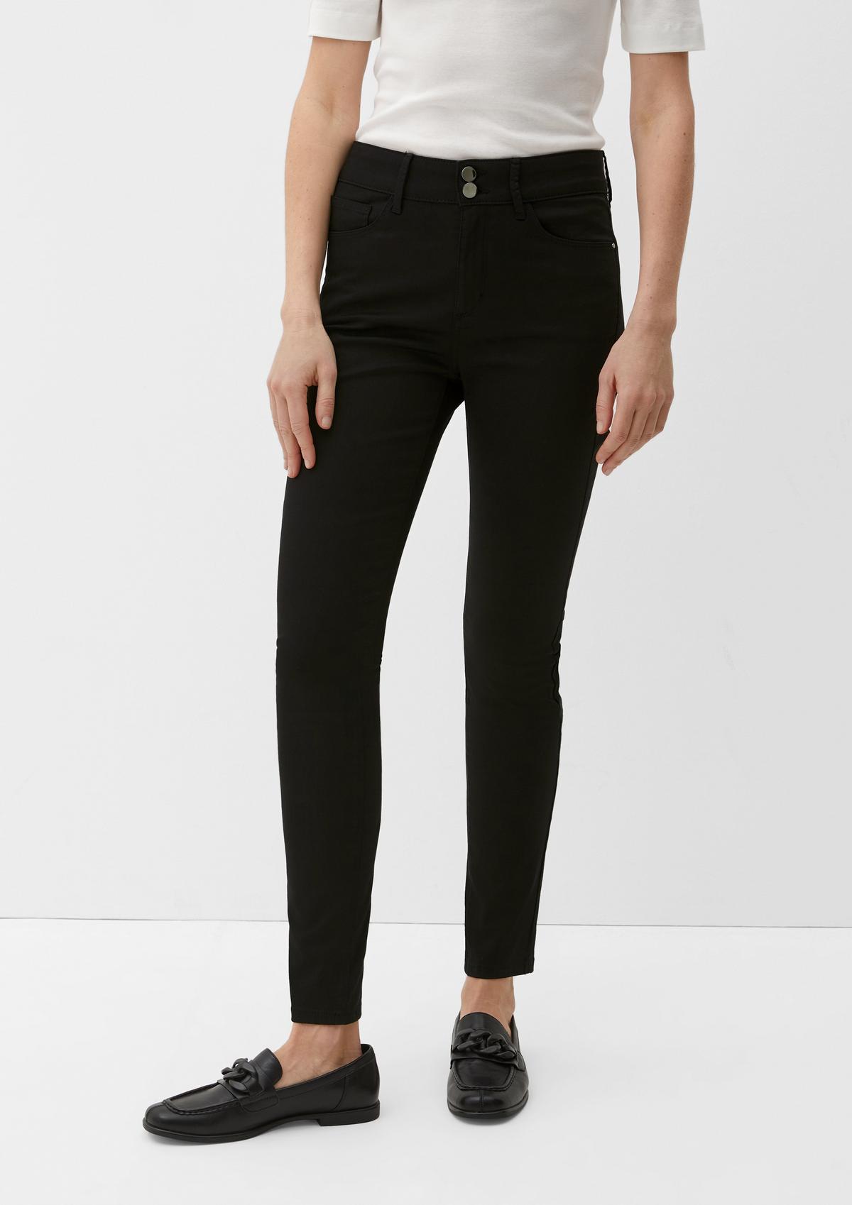 s.Oliver Slim fit: cotton satin trousers