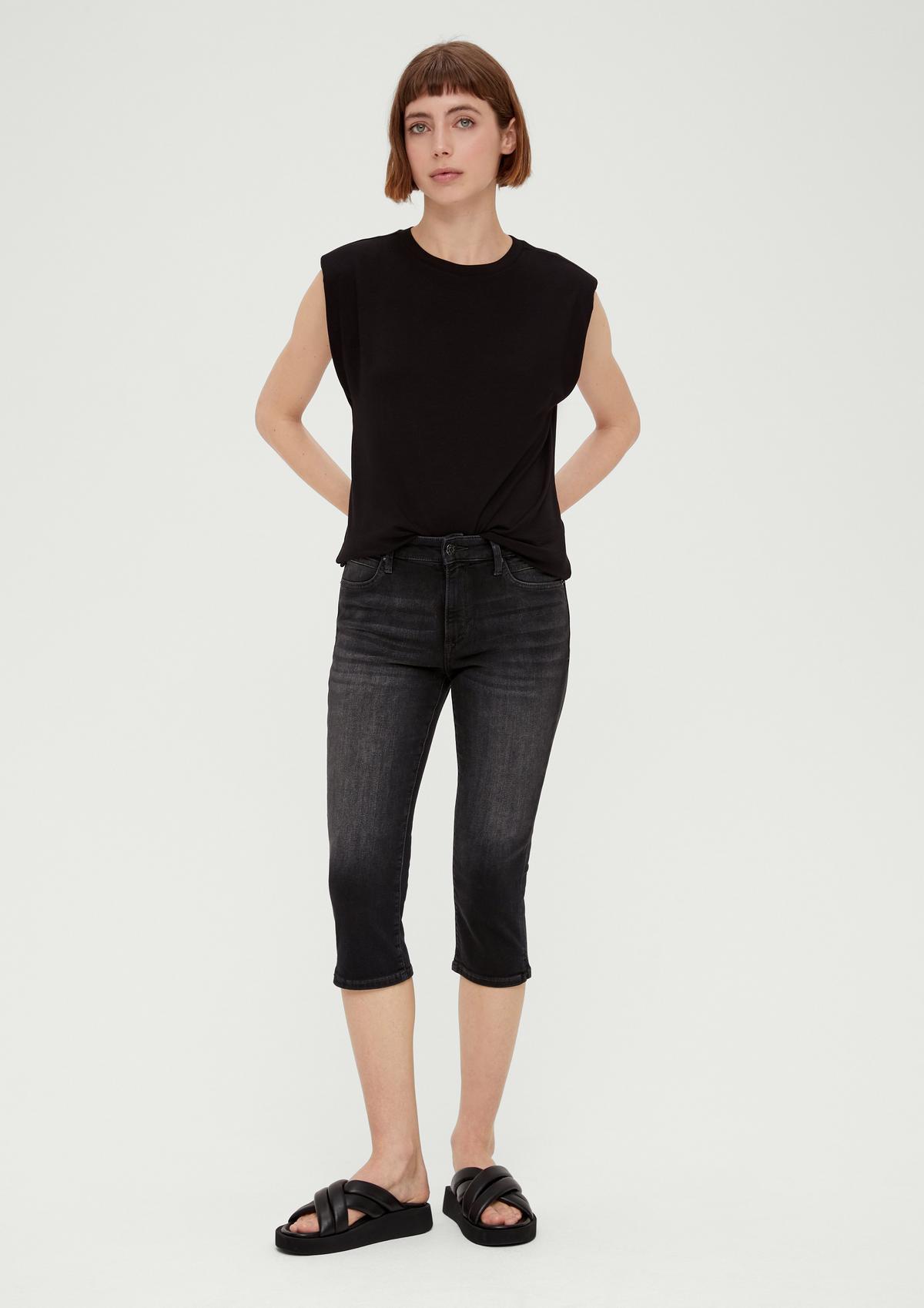 s.Oliver Slim: jeans dolžine do gležnjev spranega videza