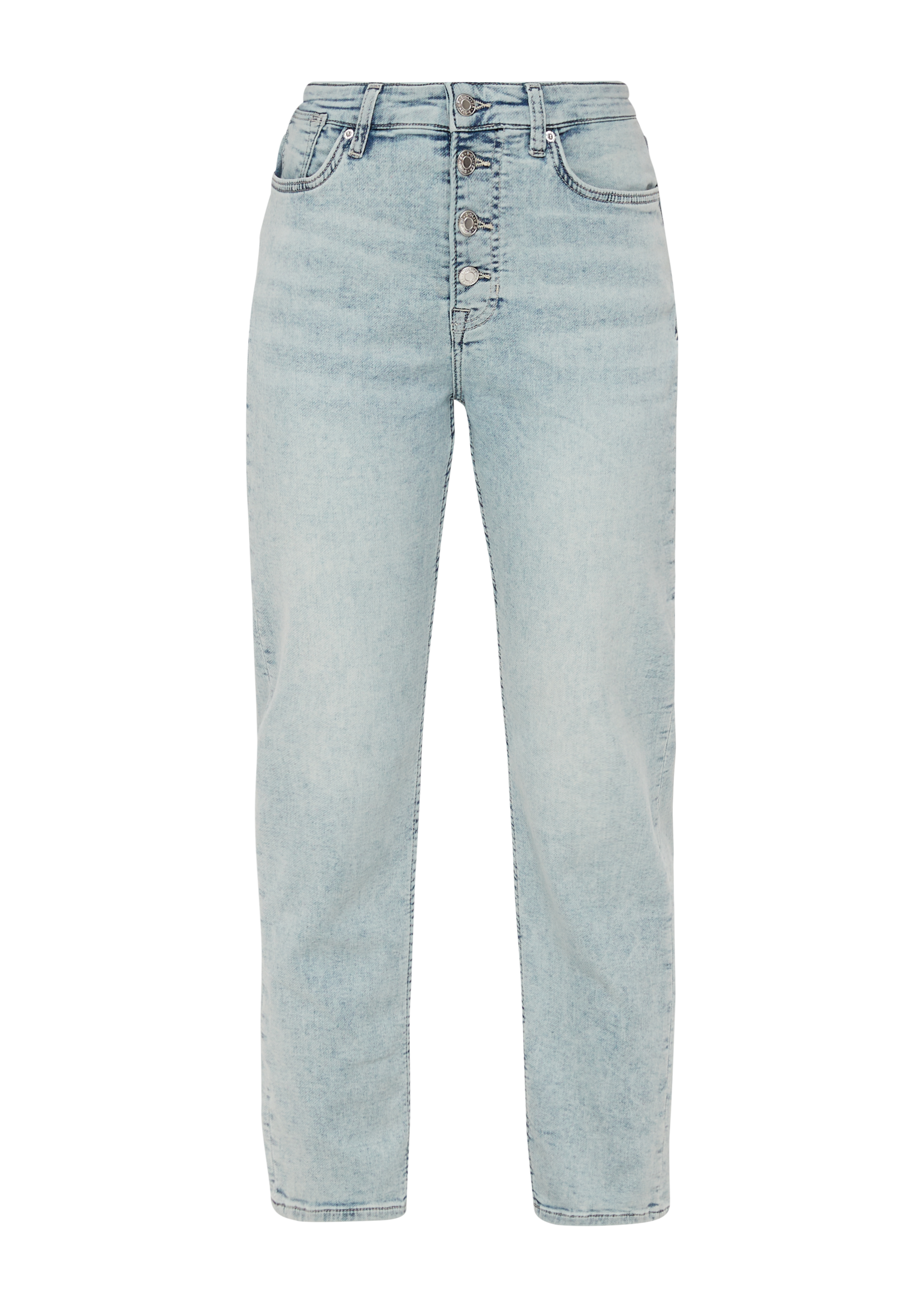 s.Oliver - Ankle-Jeans Franciz / Relaxed Fit / Mid Rise / Tapered Leg, Damen, blau