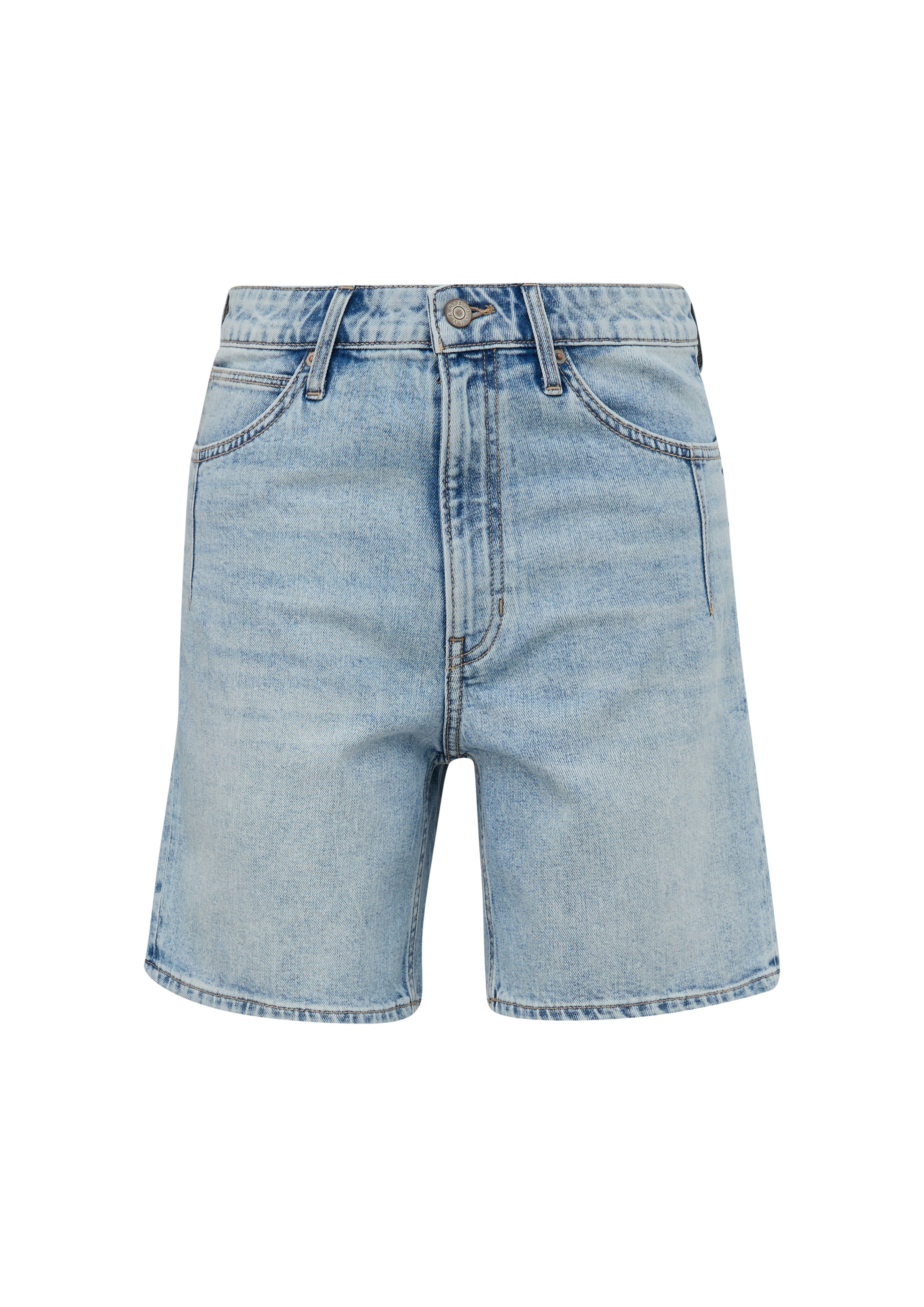 s.Oliver - Jeans-Shorts / Relaxed Fit / Mid Rise / Straight Leg, Damen, blau