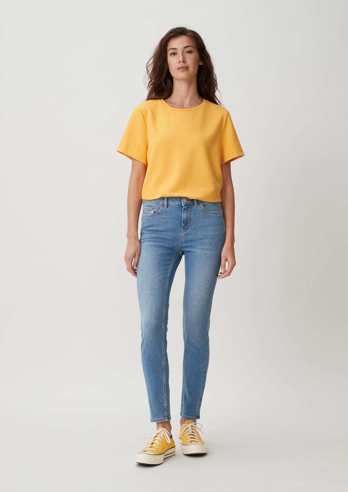 Skinny stretch cotton jeans - pale blue | Comma