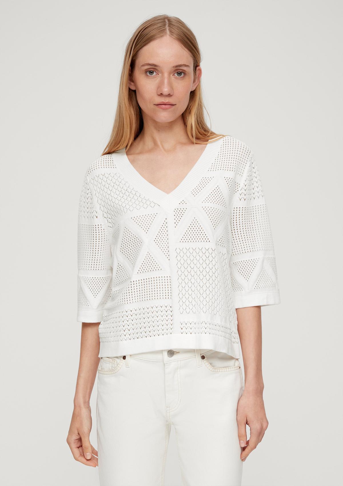 s.Oliver Knitted top made of cotton