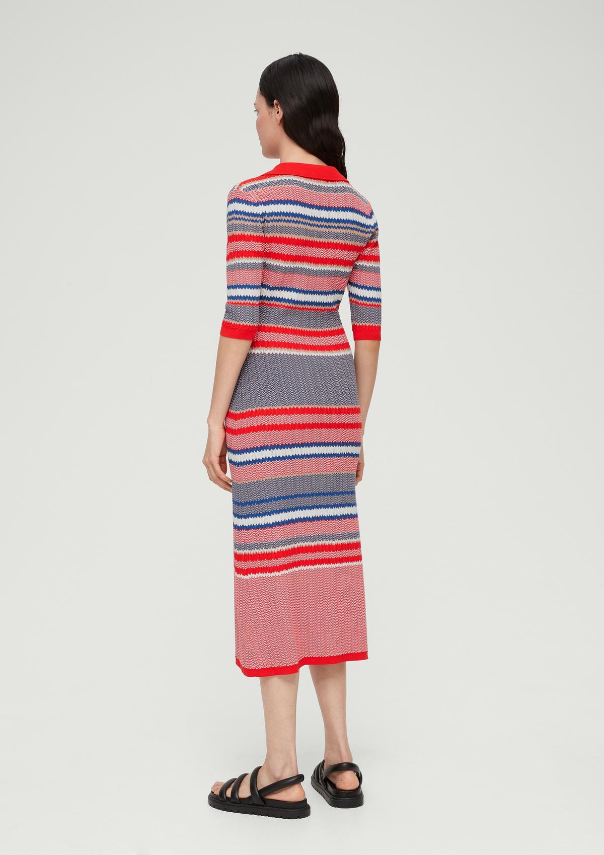 s.Oliver Midi dress with a striped pattern