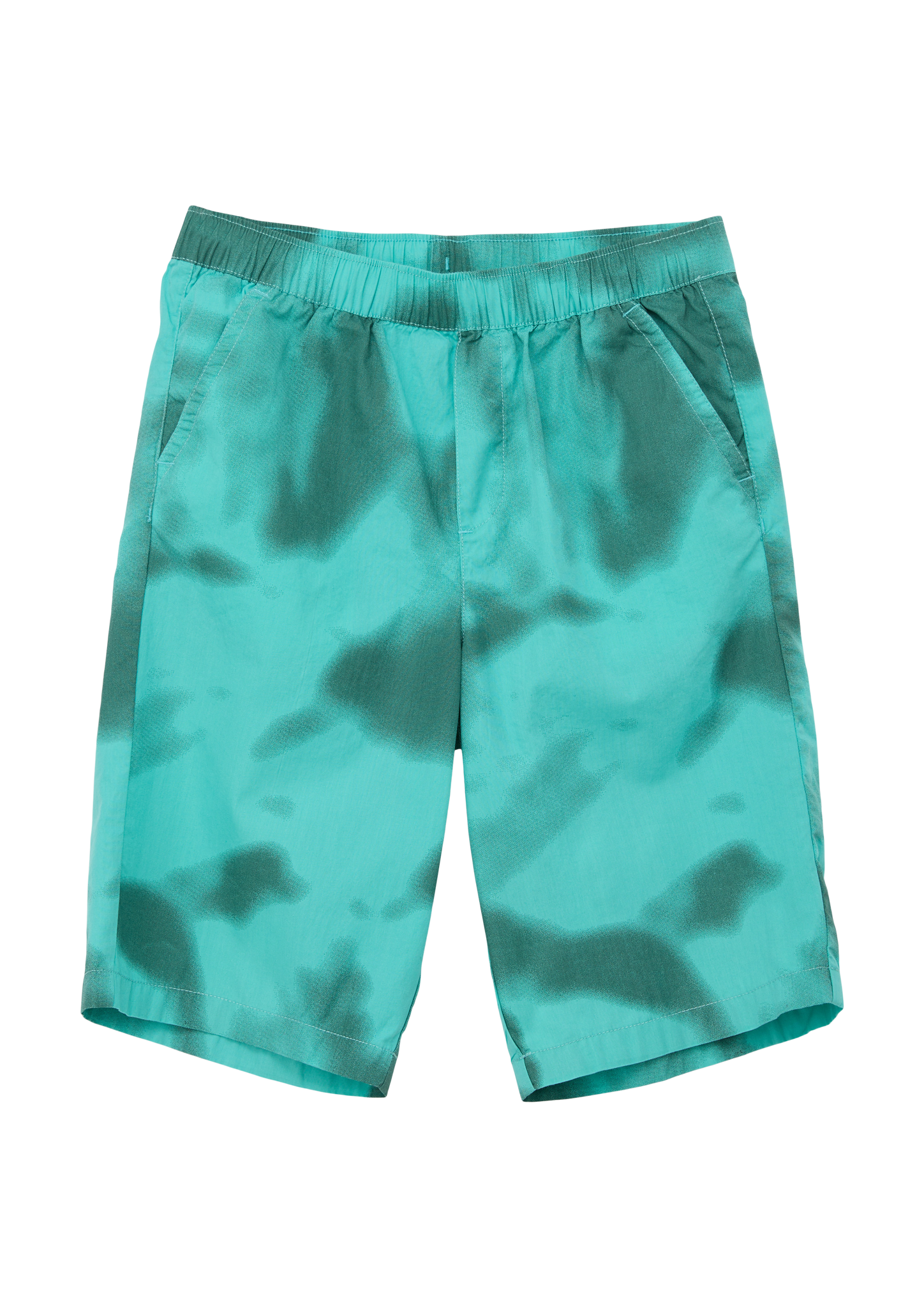 s.Oliver - Regular: Shorts mit Allover-Print, Jungen, türkis