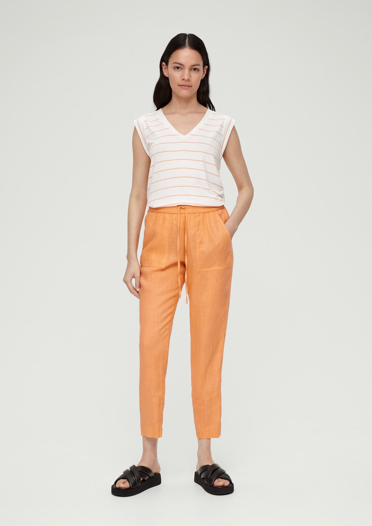 s.Oliver Relaxed fit: Linen tracksuit bottoms