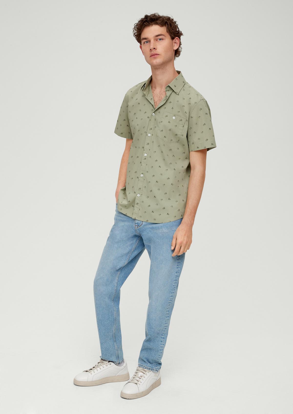 s.Oliver Overhemd met korte mouwen van stretchkatoen
