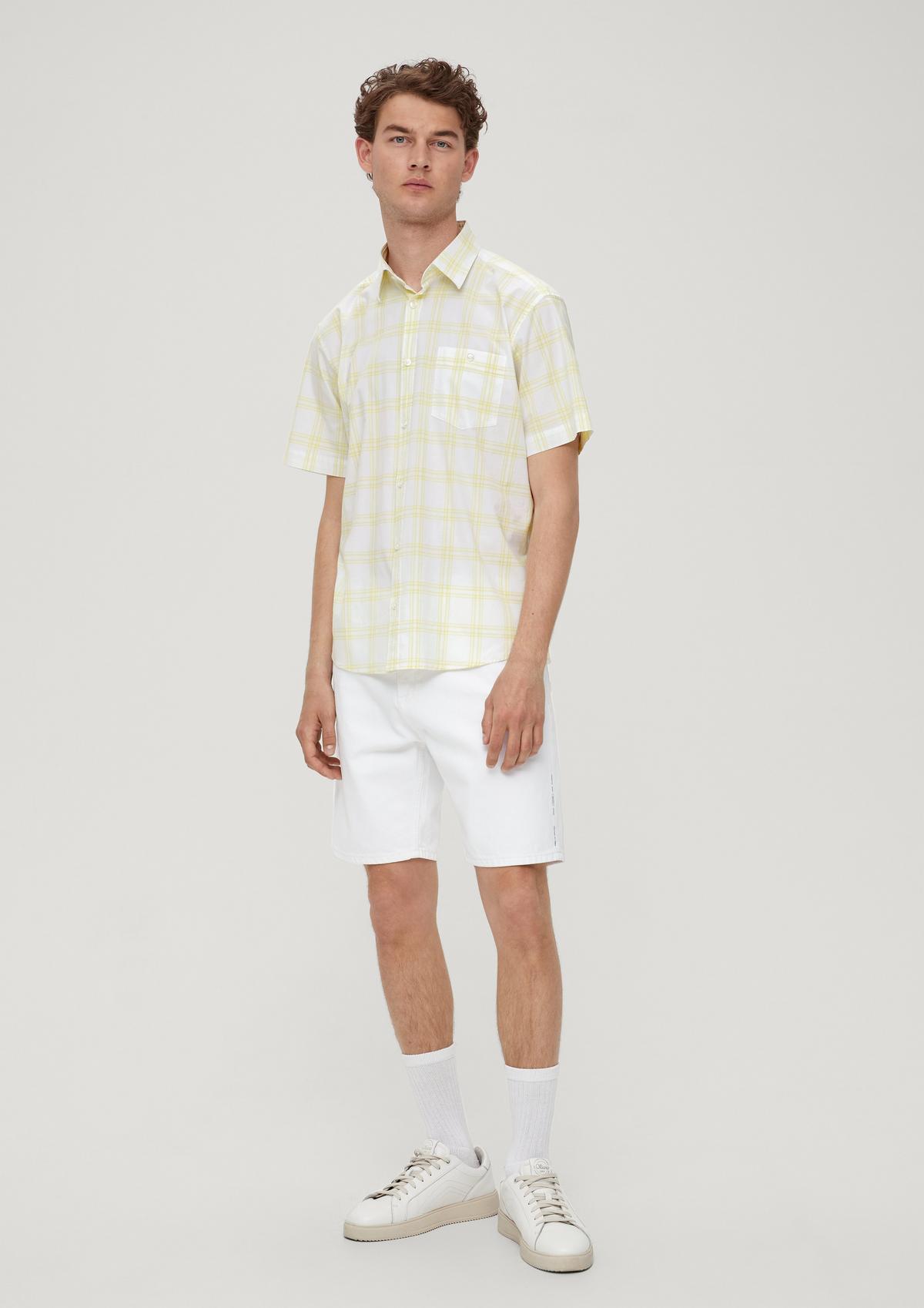 s.Oliver Regular fit: checked stretch cotton shirt