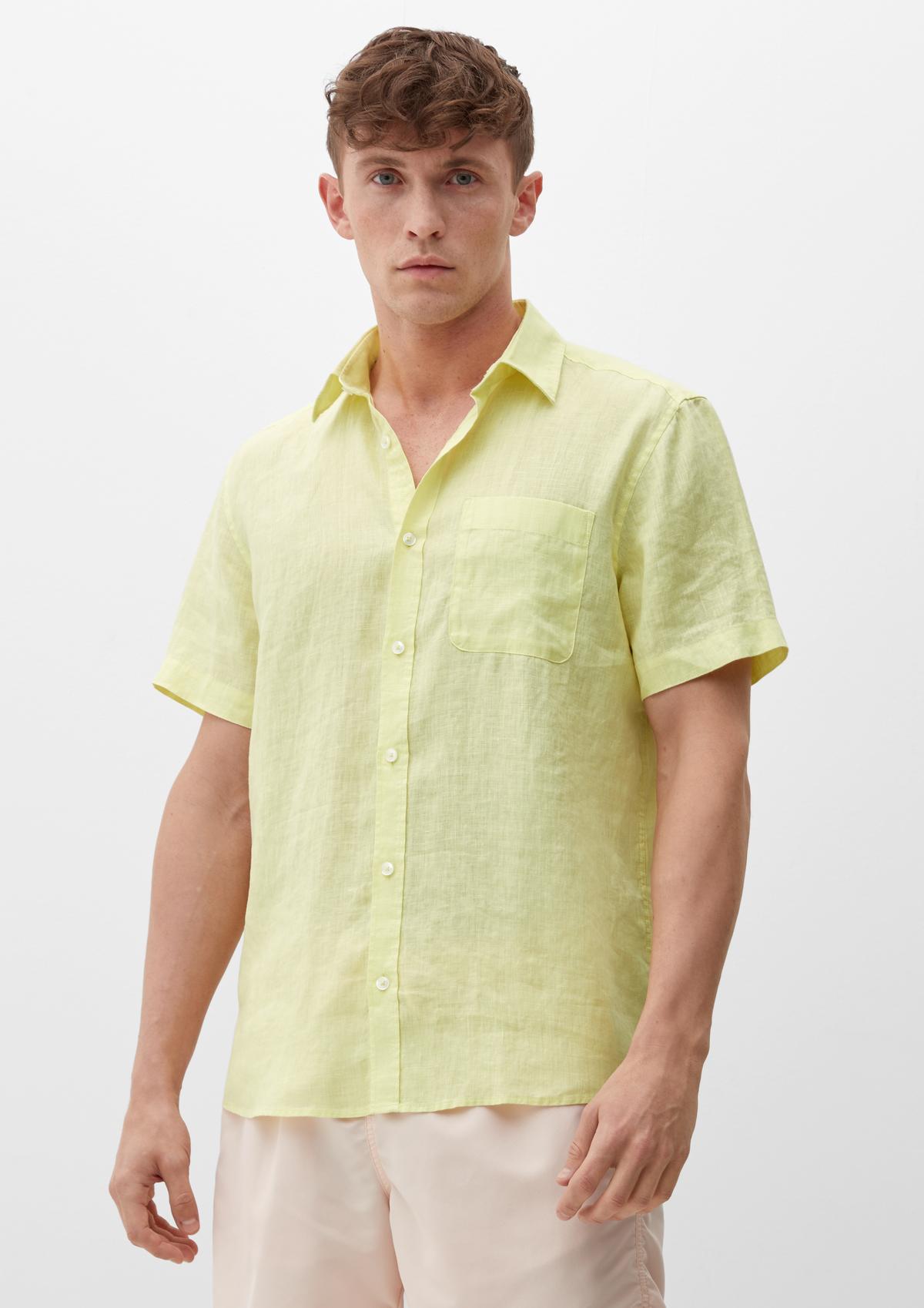 s.Oliver Regular fit: short sleeve linen shirt