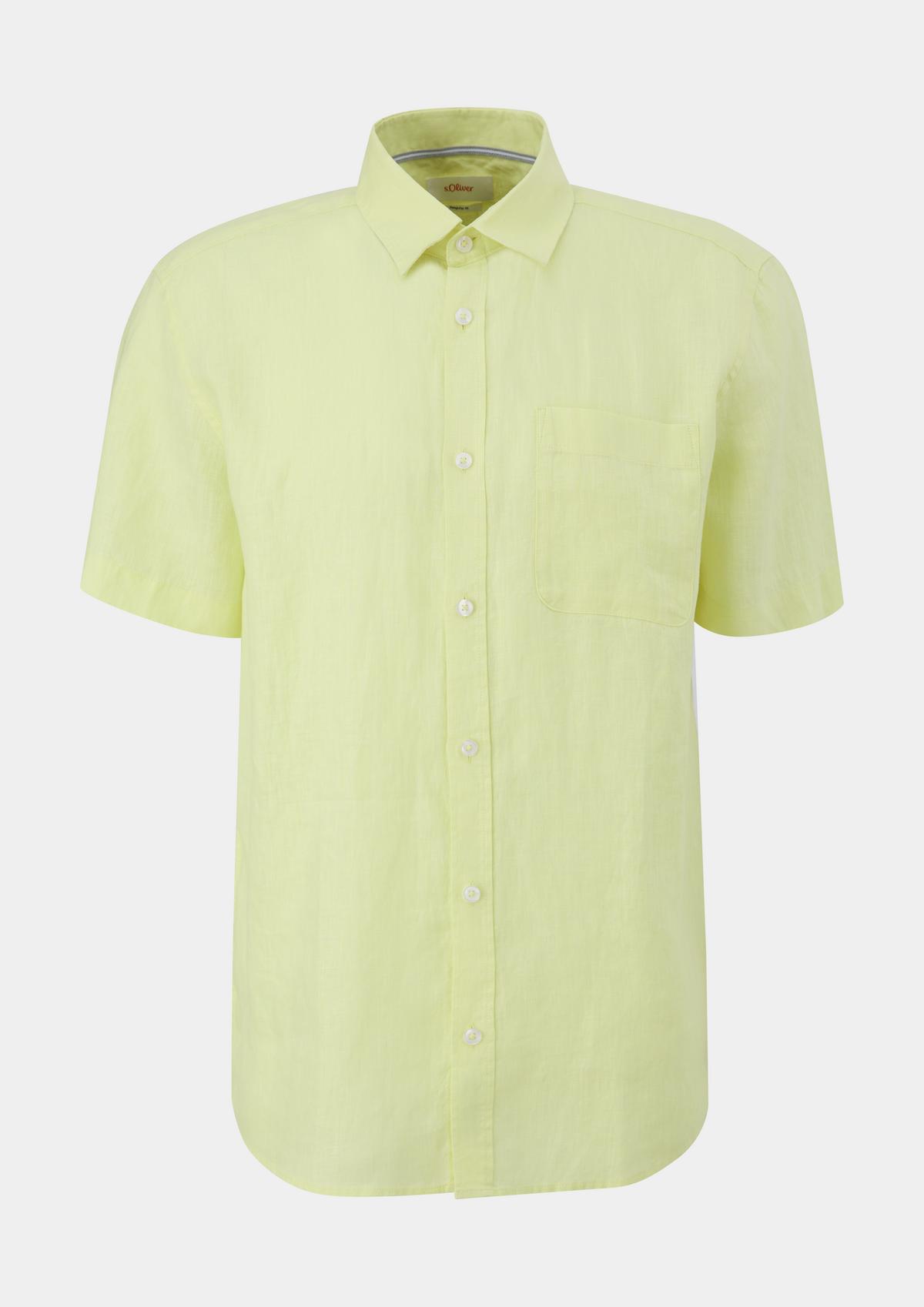 s.Oliver Regular: short sleeve linen shirt