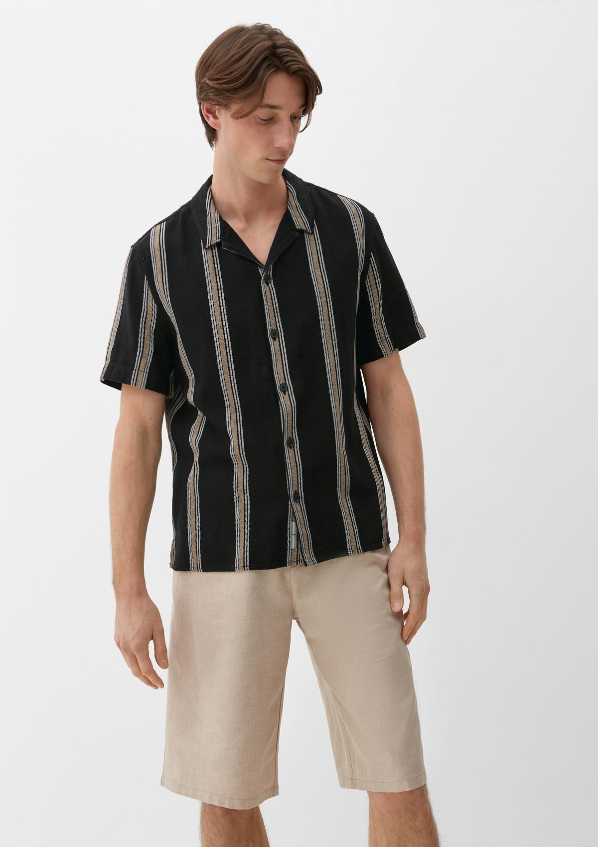 s.Oliver Relaxed: Overhemd met korte mouwen en strepen