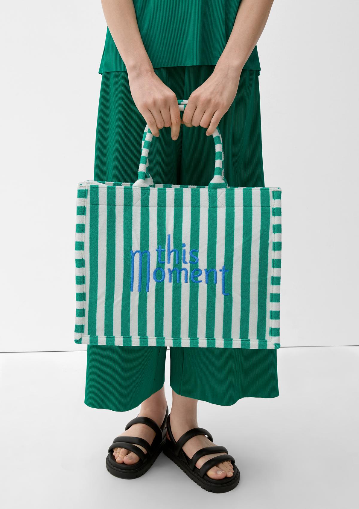 Terry cotton shopping bag - Peloponnese Green