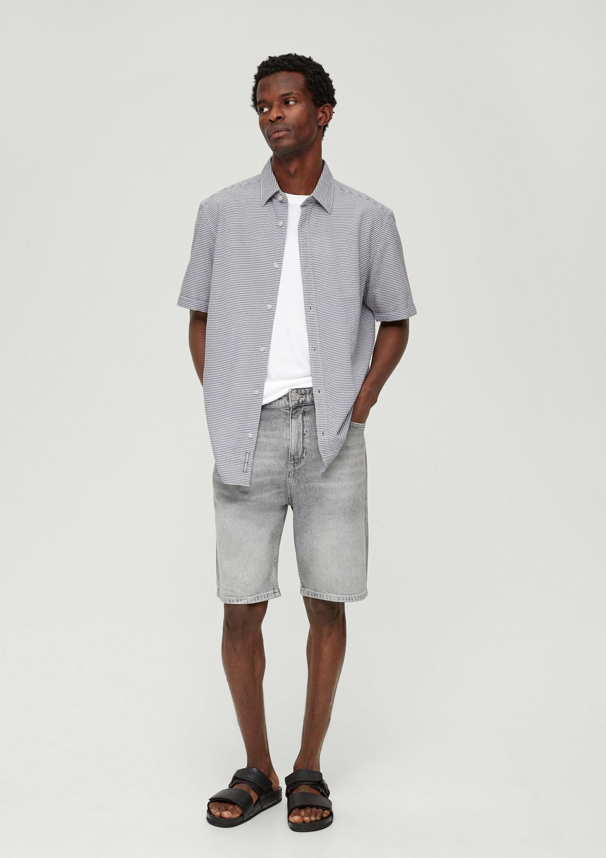 s.Oliver Regular fit: short sleeve shirt in a striped design