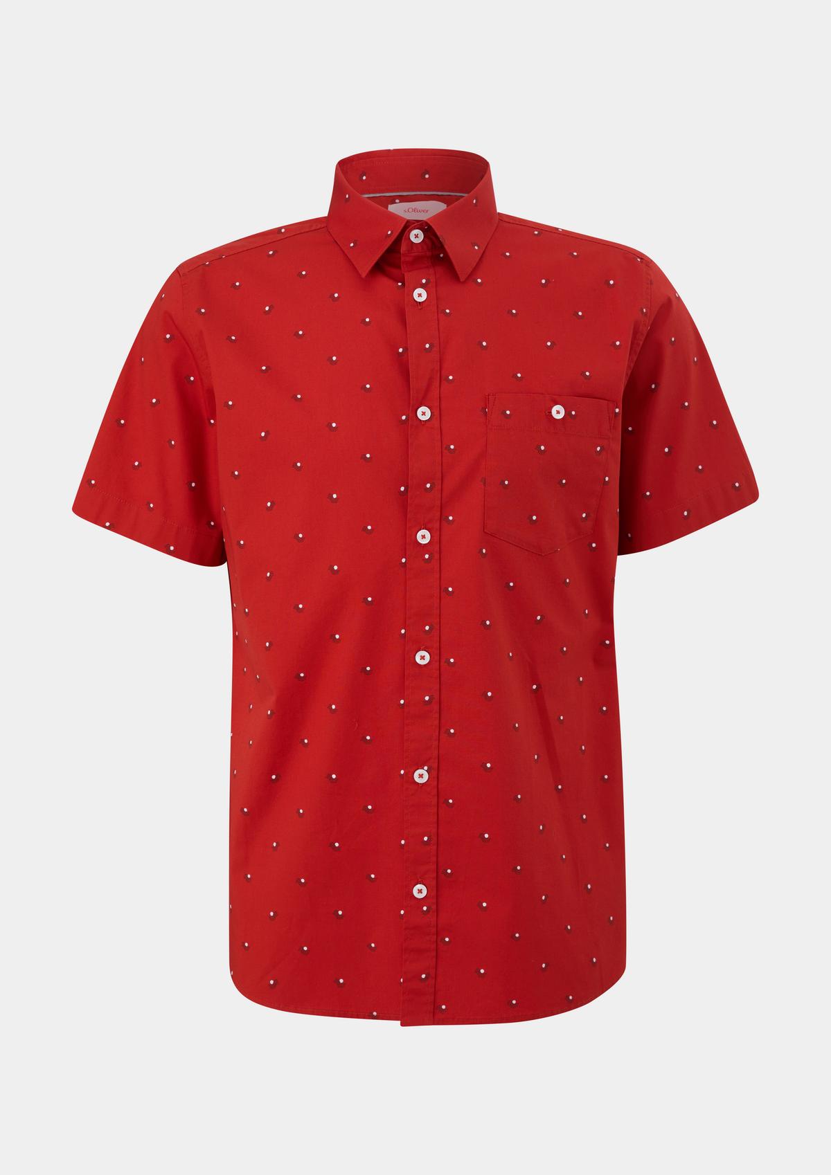s.Oliver Slim fit: Short sleeve shirt with an all-over print