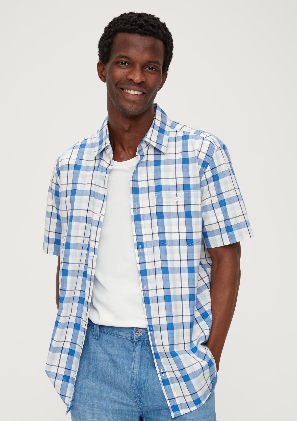 s.Oliver Regular fit: check cotton shirt