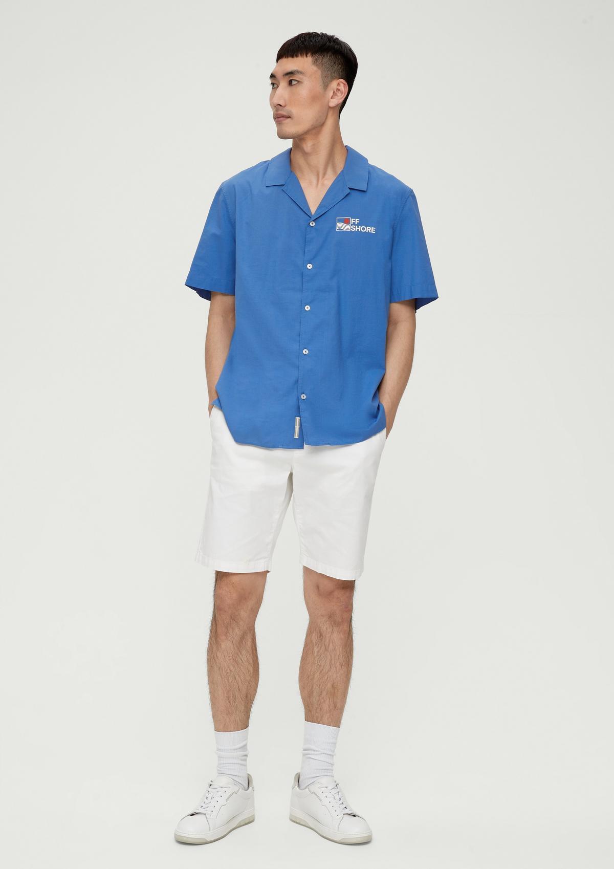 s.Oliver Relaxed fit: Short sleeve shirt with printed lettering