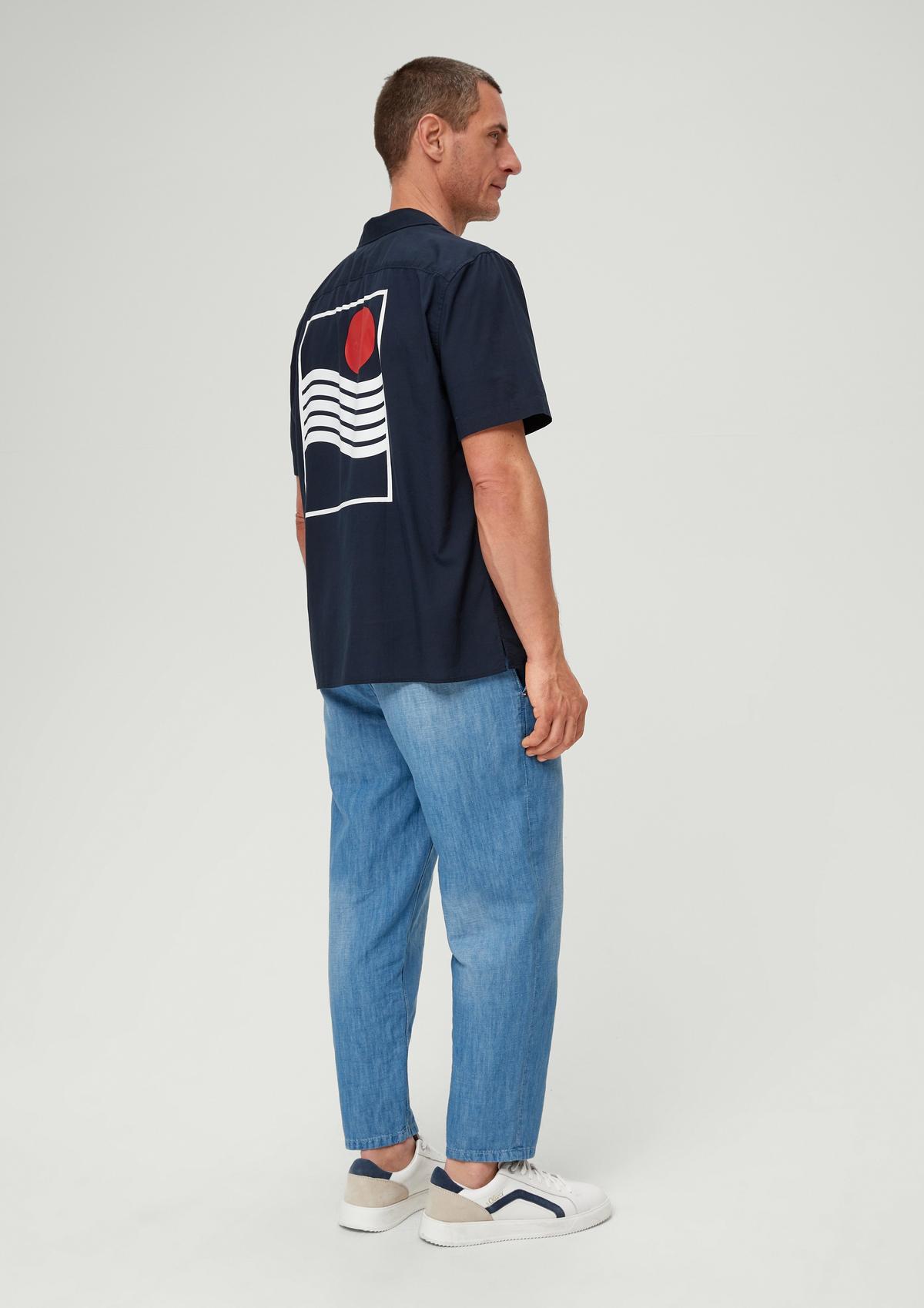 s.Oliver Relaxed: srajca s kratkimi rokavi s potiskom z napisom