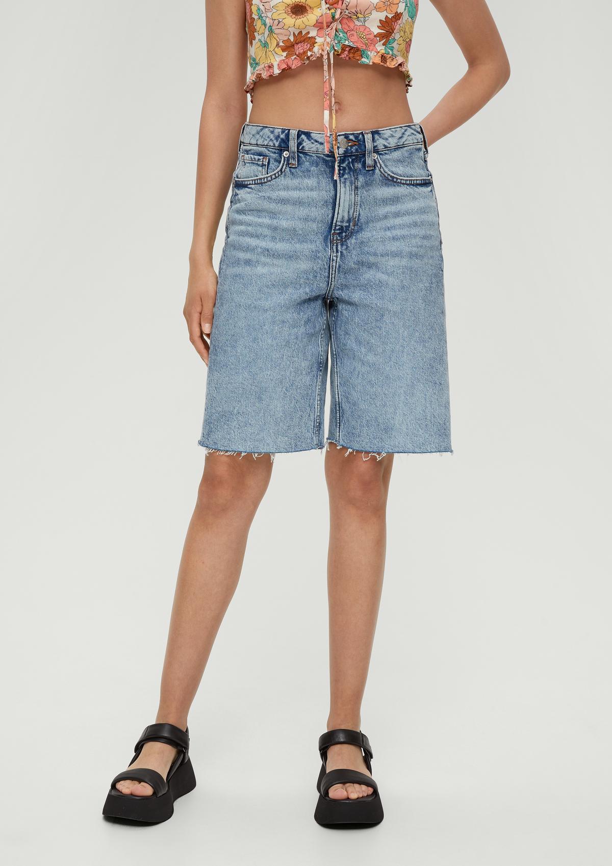 s.Oliver Mom fit: denim Bermuda shorts with a high-rise waist