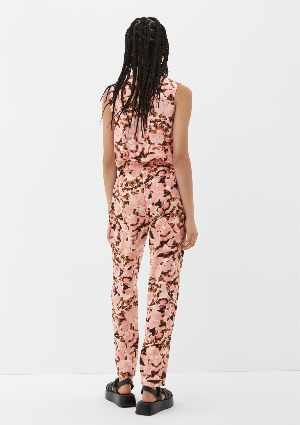 s.Oliver Loose fit: trousers with an all-over print