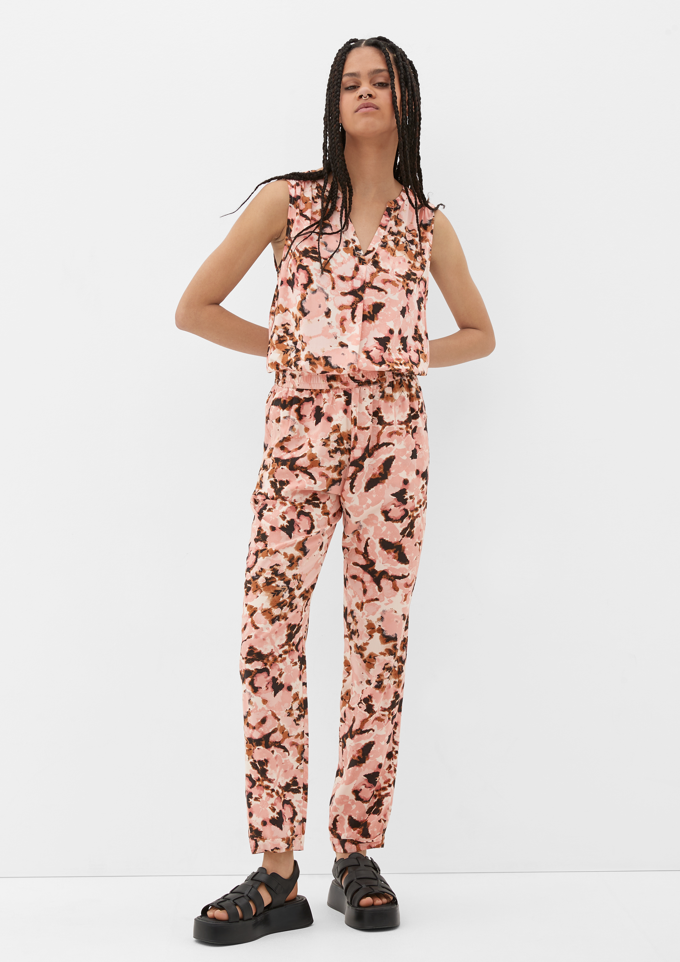 S.Oliver Loose: Hose mit Allover-Print