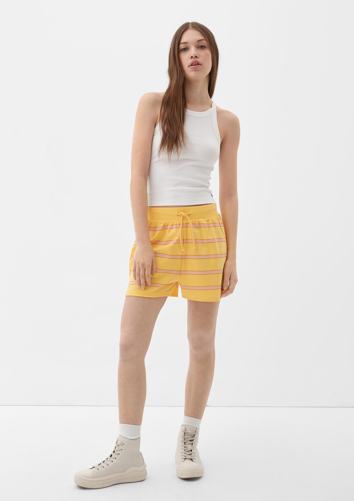 s.Oliver Striped stretch cotton shorts